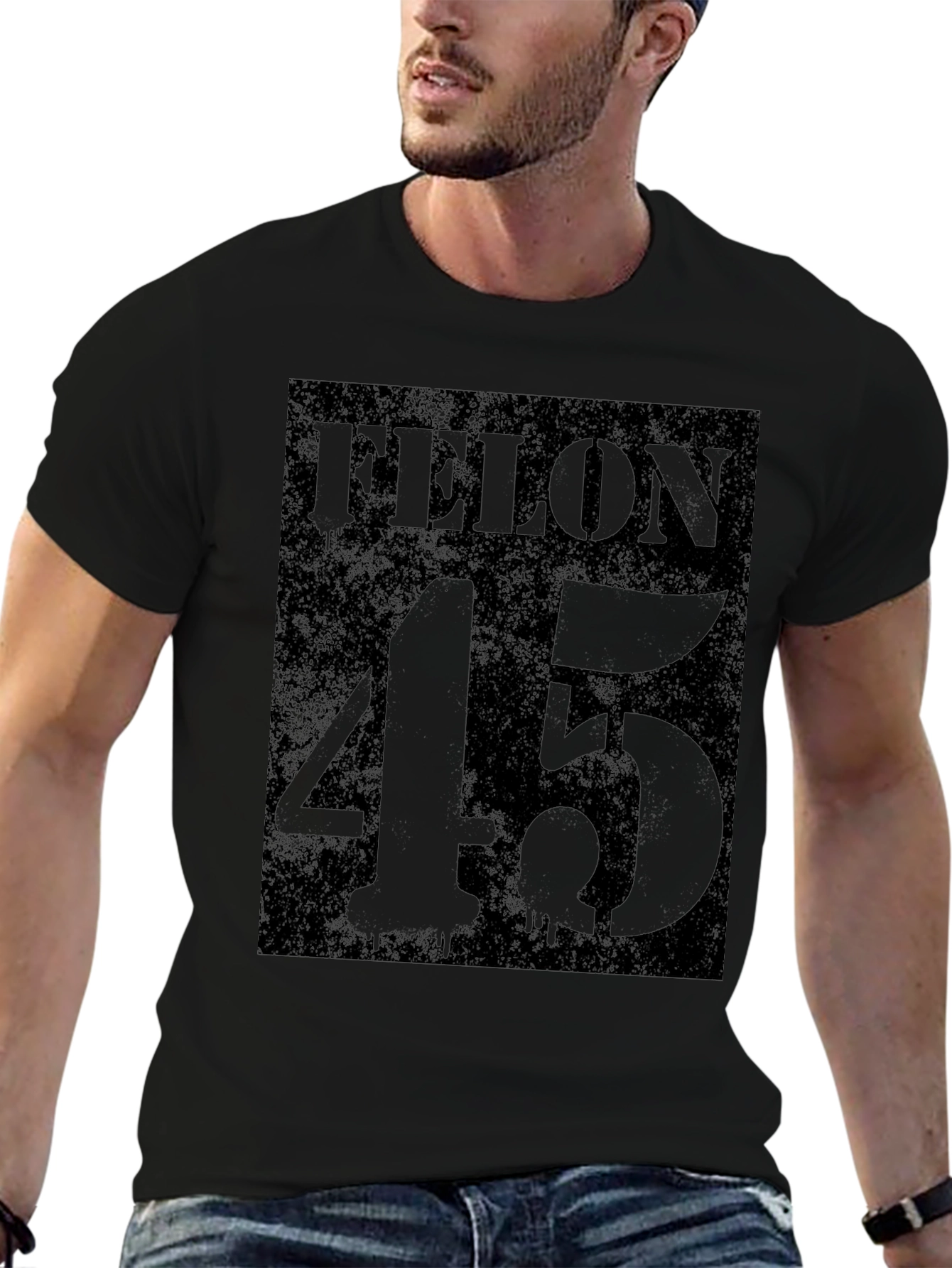 Felon 45 Graphic T-Shirt - Dark Humor Tee