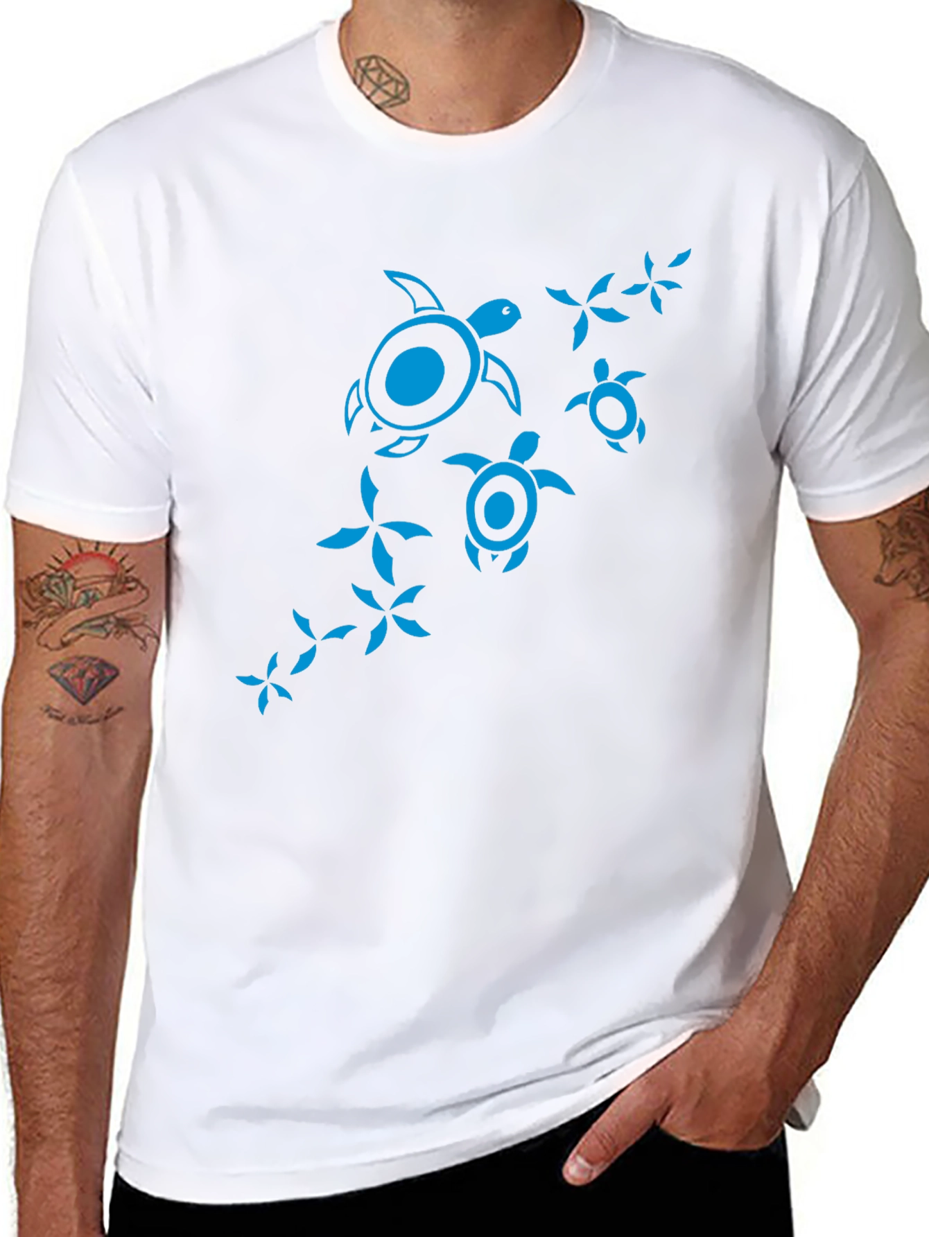 Turtle Graphic T-Shirt - Black