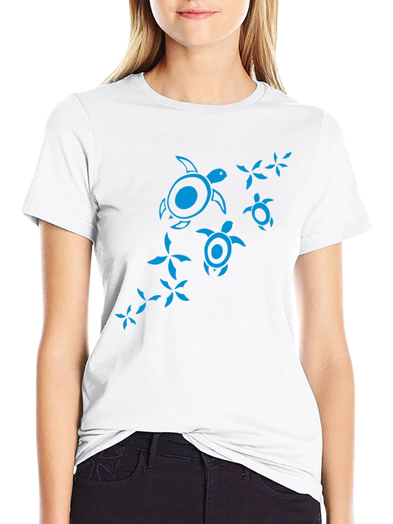 Turtle Graphic T-Shirt - Black