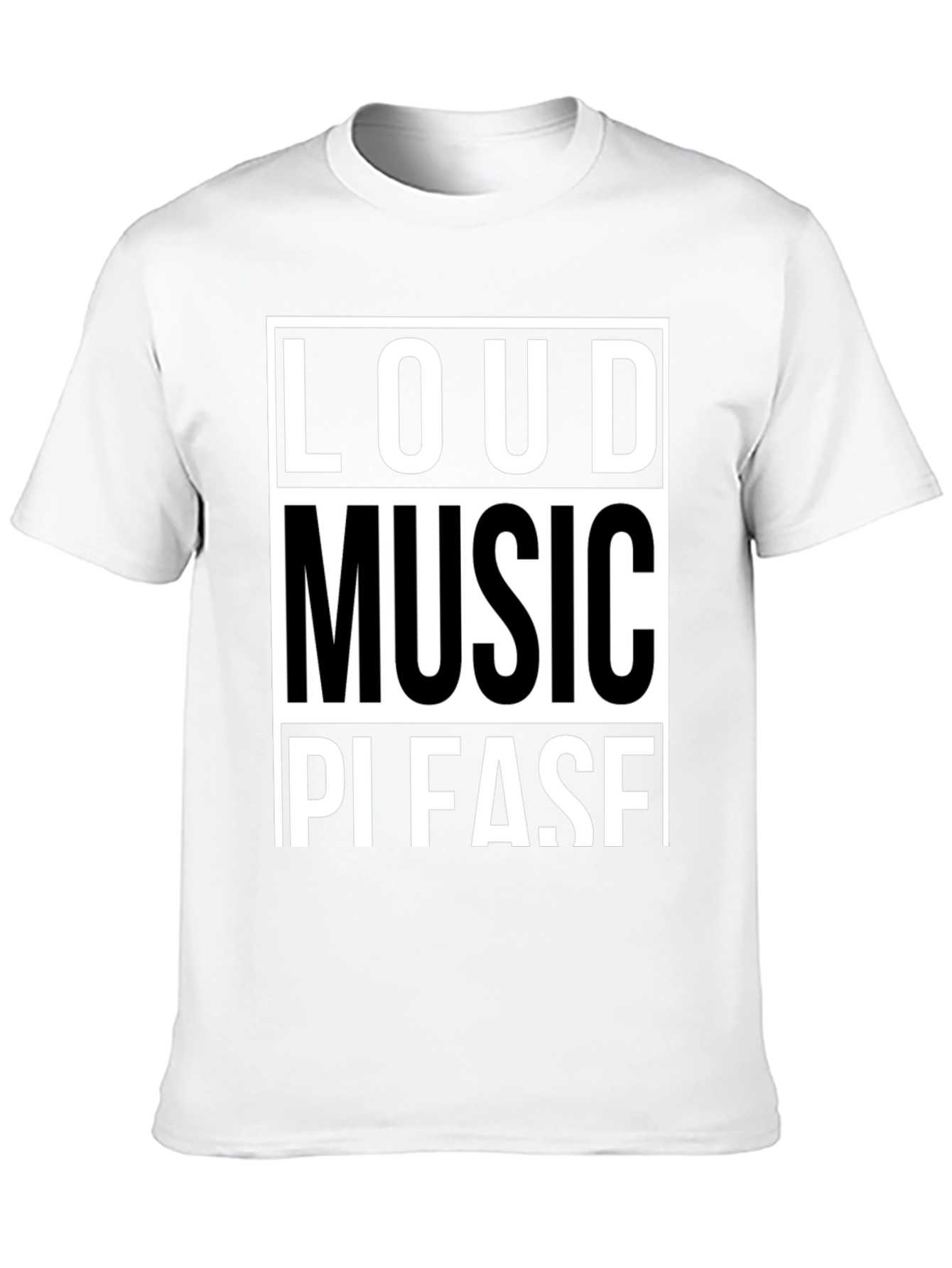 Loud Music Please Graphic Tee - Black
