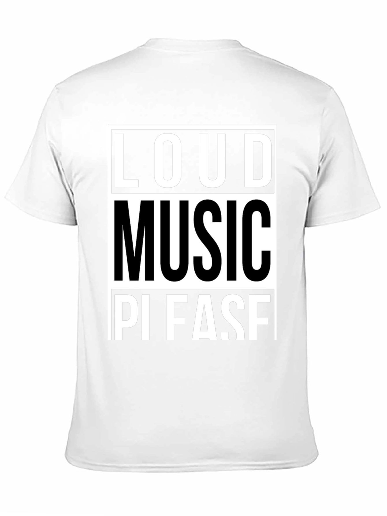 Loud Music Please Graphic Tee - Black