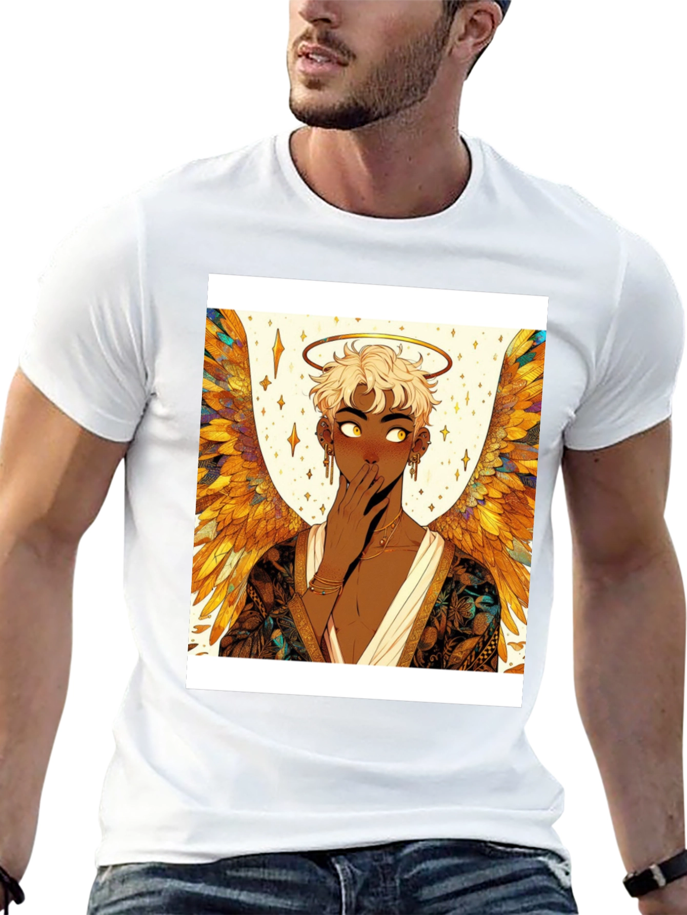 Angel Wings Graphic T-Shirt - Black