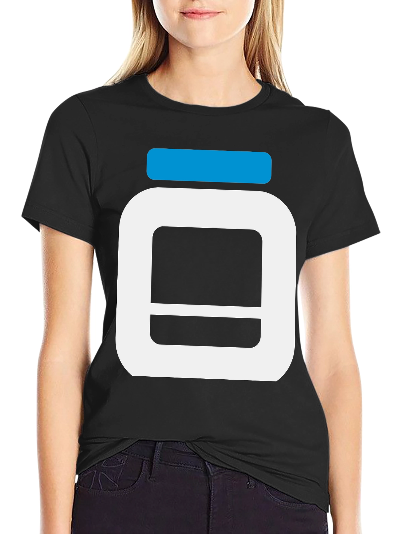 Black T-Shirt with Supplement Container Graphic