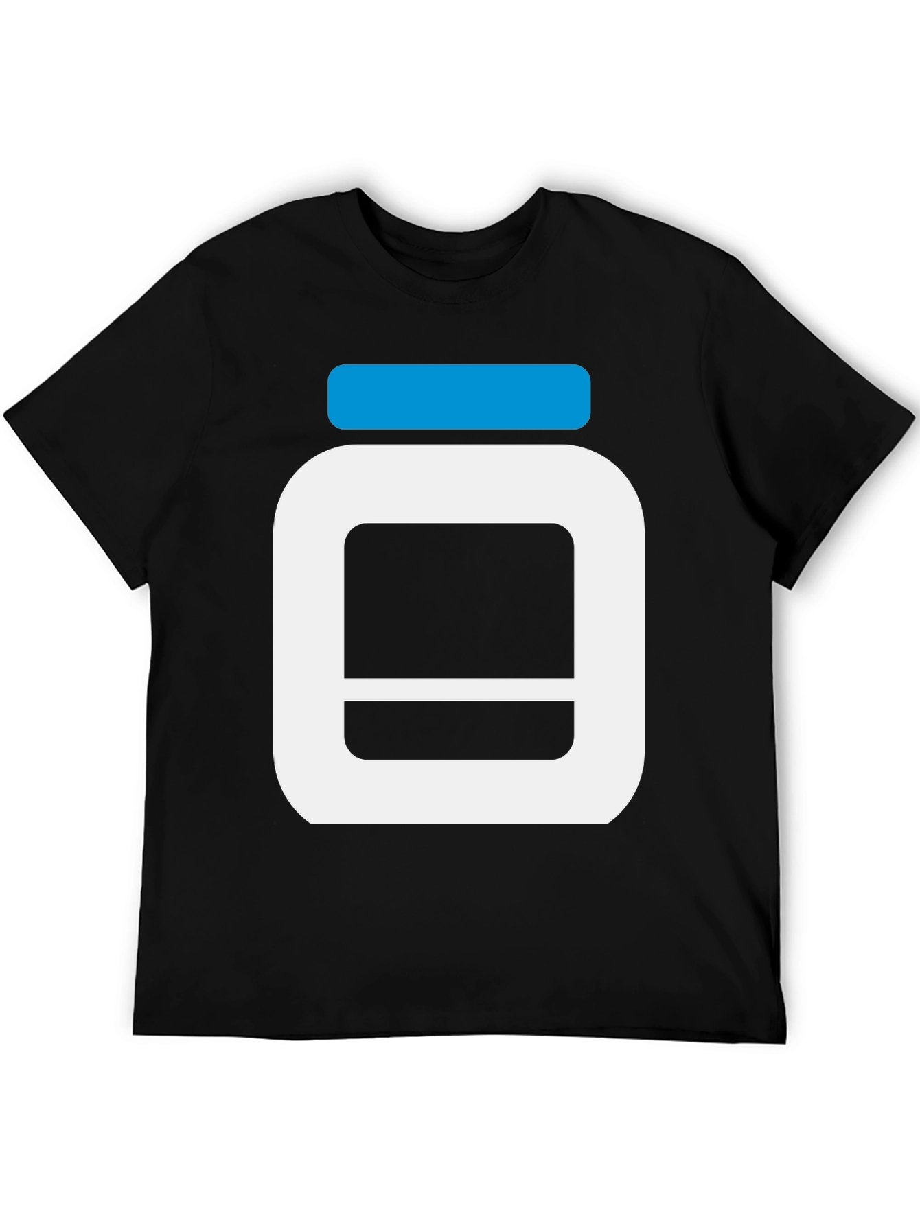Black T-Shirt with Supplement Container Graphic