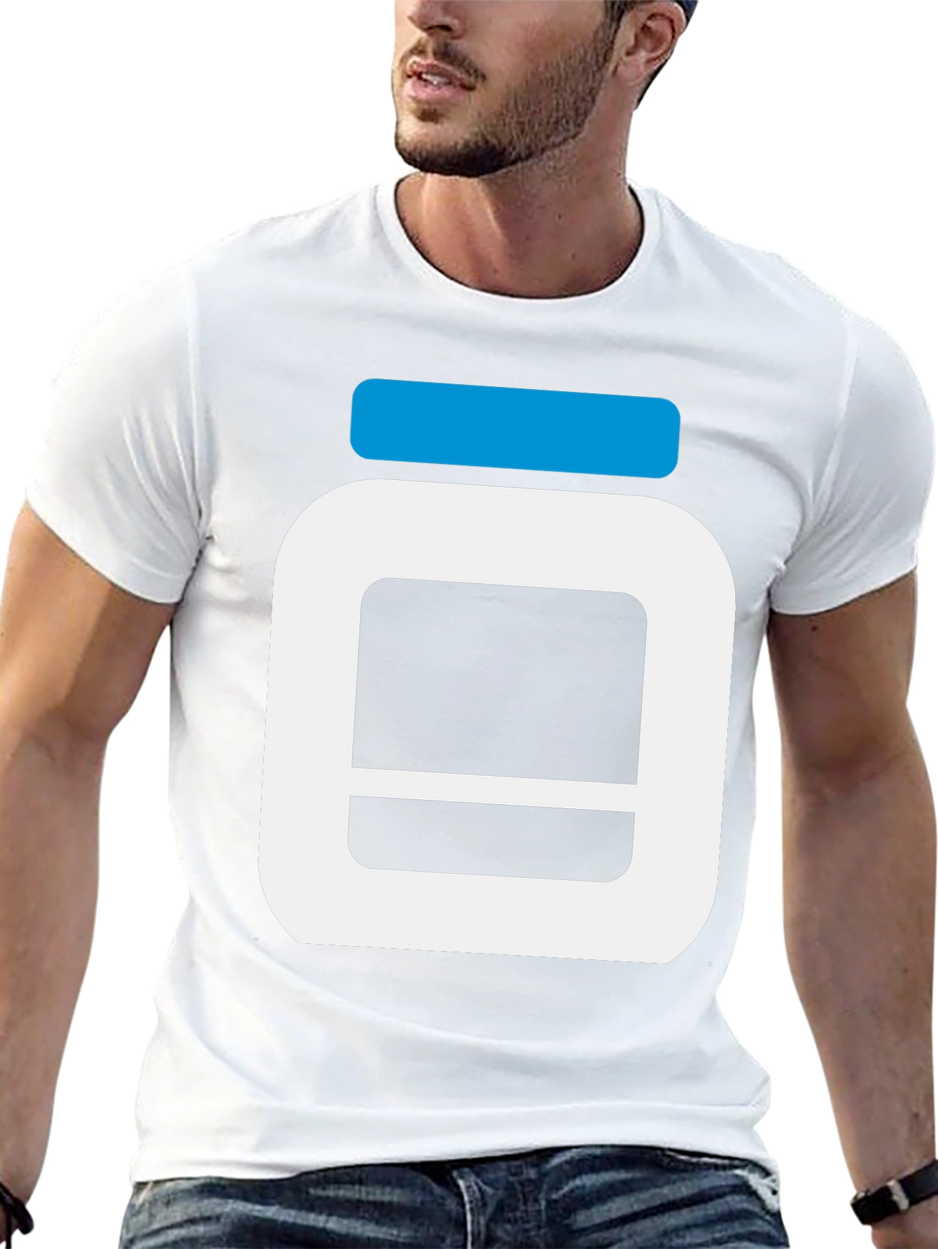 Black T-Shirt with Supplement Container Graphic