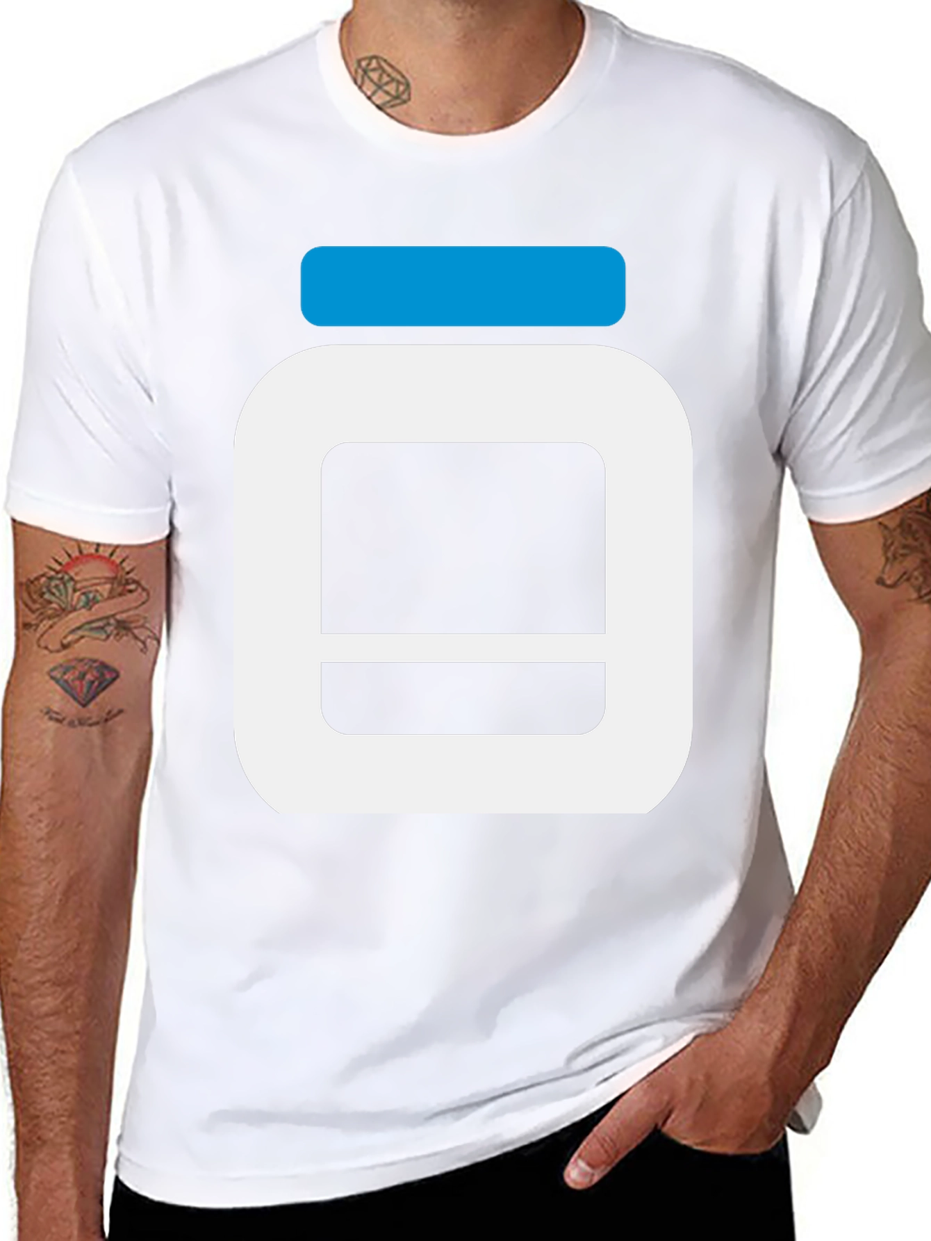 Black T-Shirt with Supplement Container Graphic