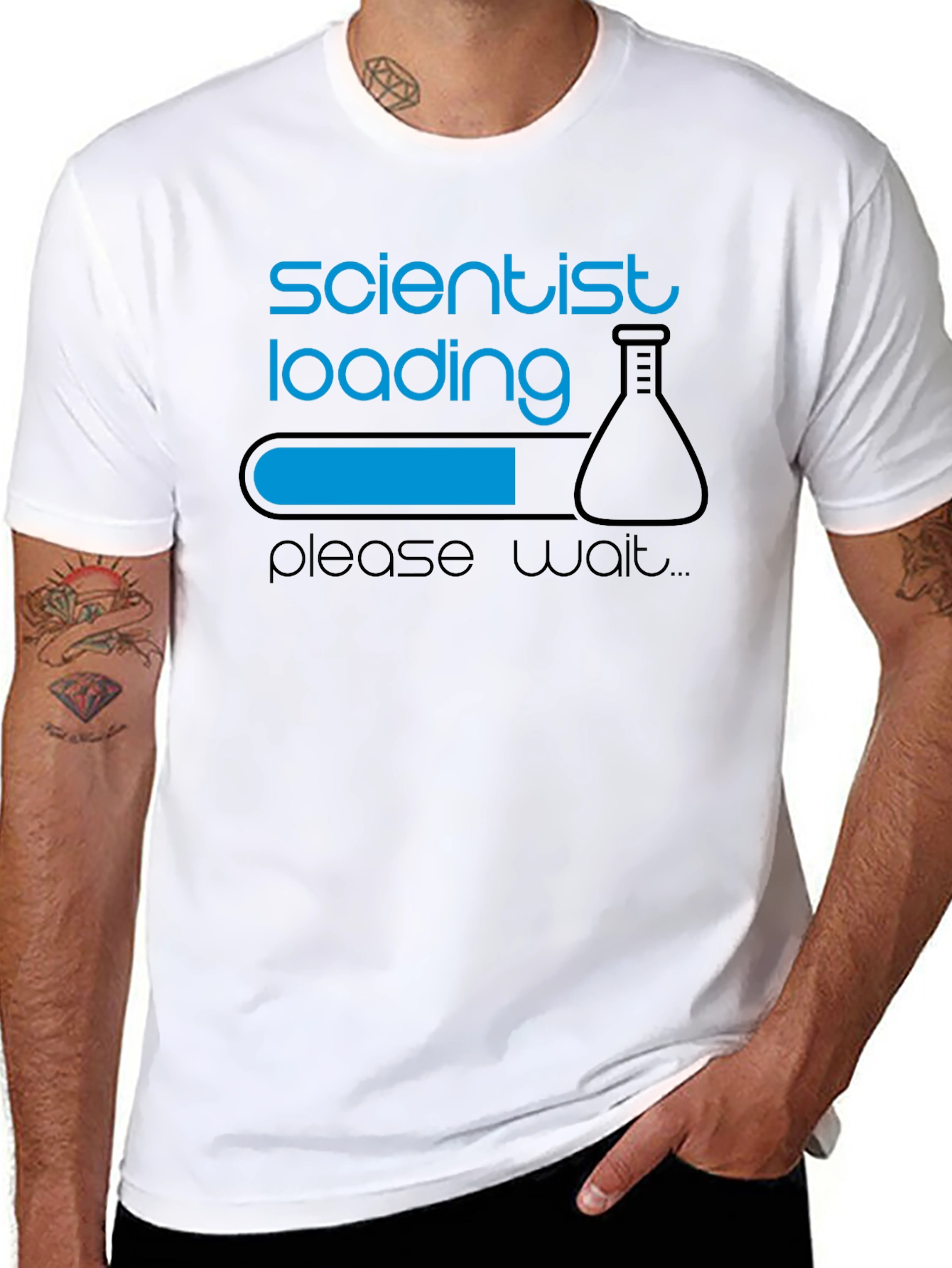 Scientist Loading Funny Graphic T-Shirt