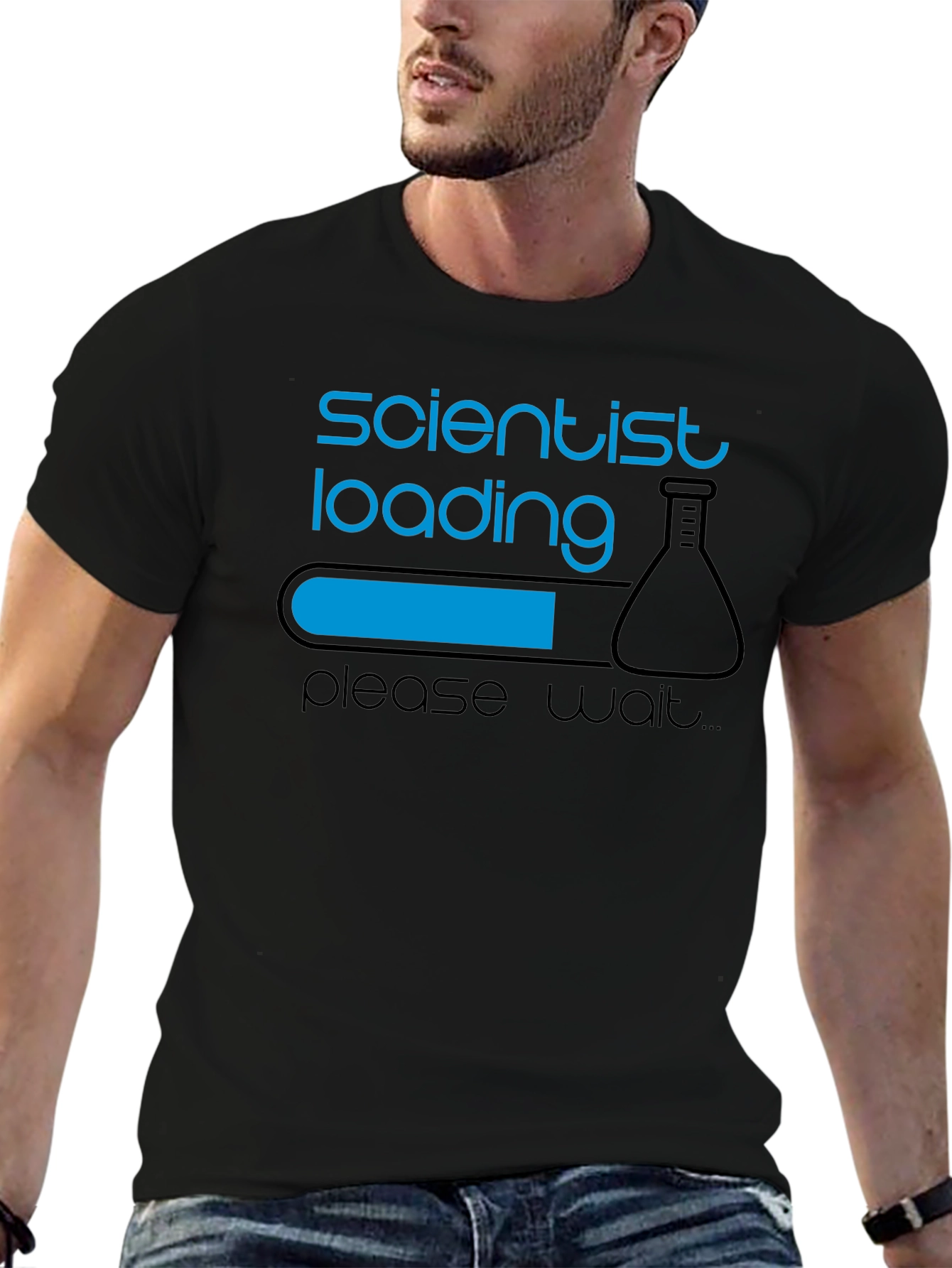 Scientist Loading Funny Graphic T-Shirt