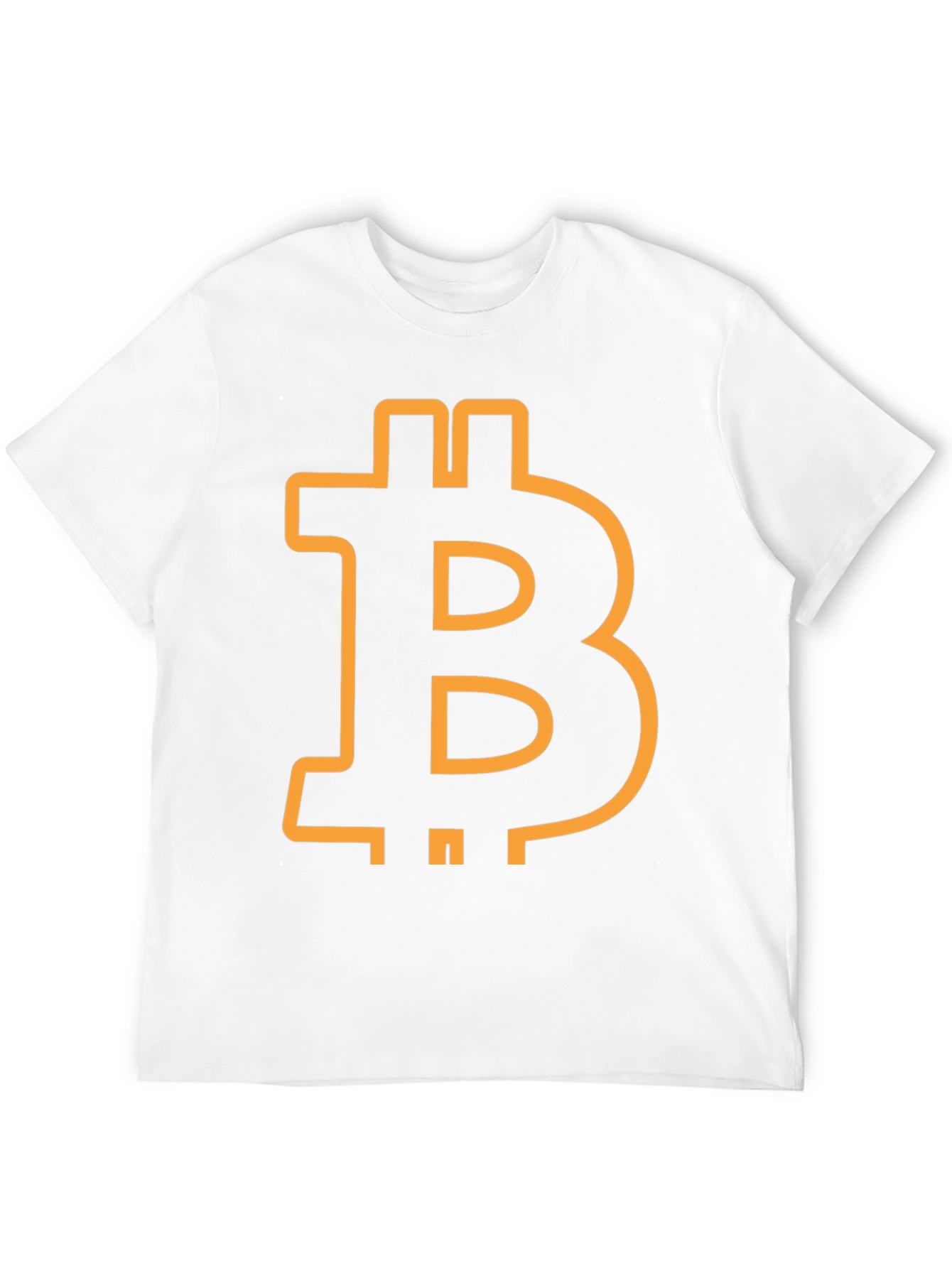 Bitcoin Symbol Graphic Tee - Black Cotton Blend