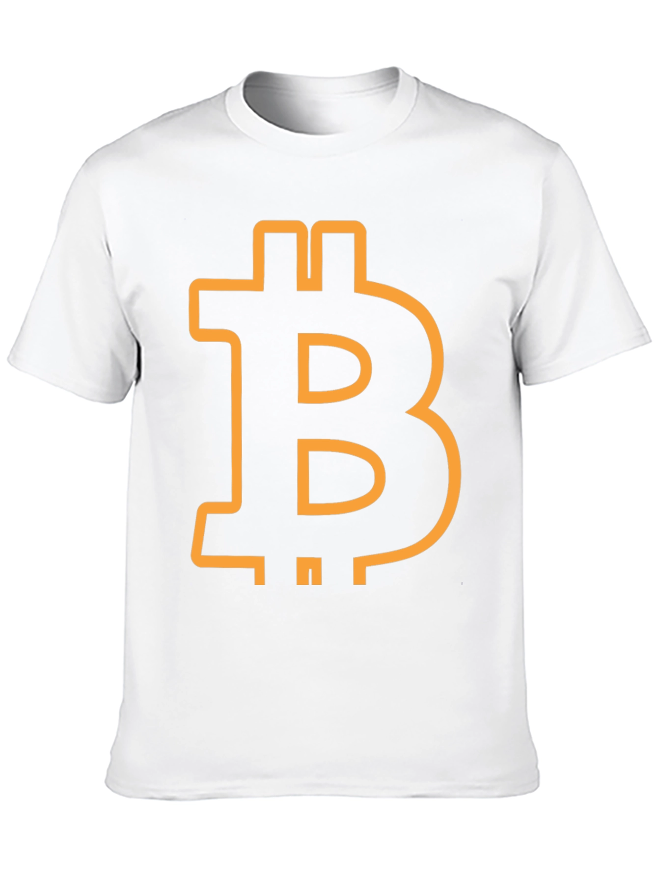 Bitcoin Symbol Graphic Tee - Black Cotton Blend