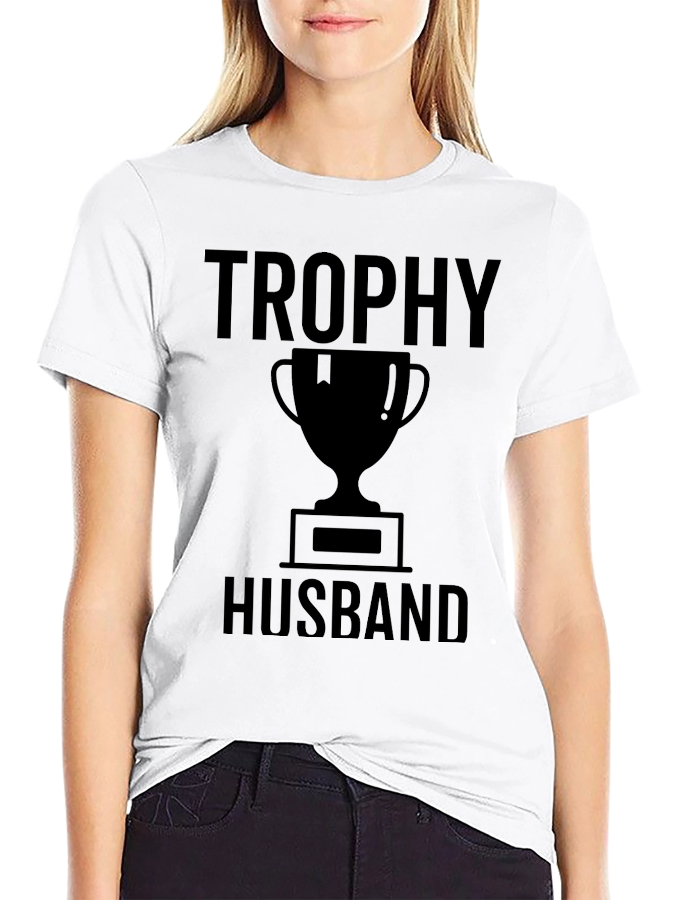 Trophy Husband Graphic T-Shirt - Black