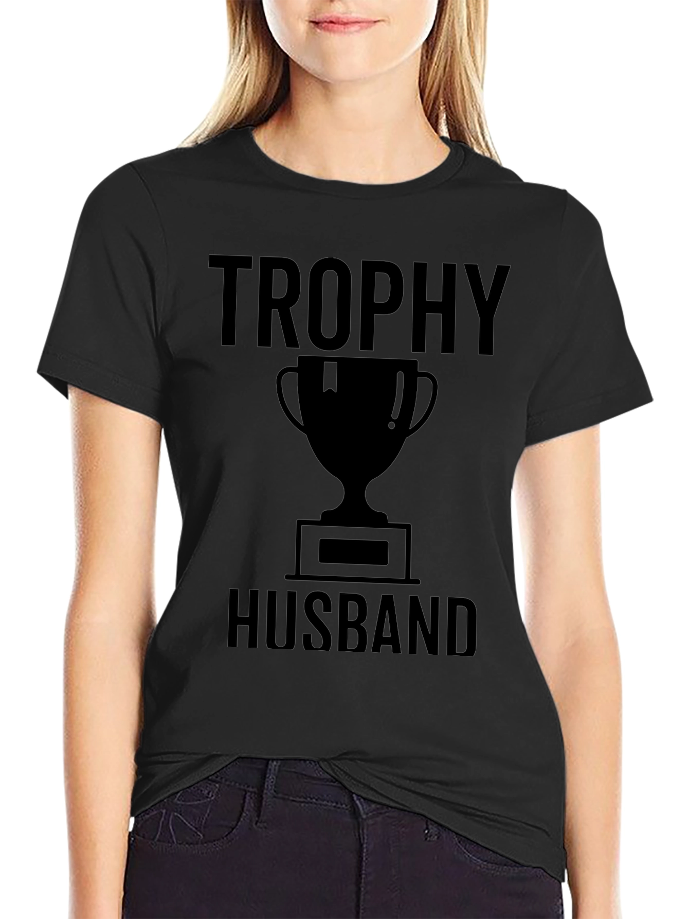 Trophy Husband Graphic T-Shirt - Black