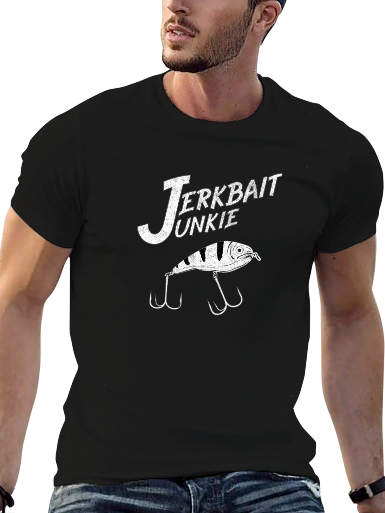 Jerkbait Junkie Black T-Shirt