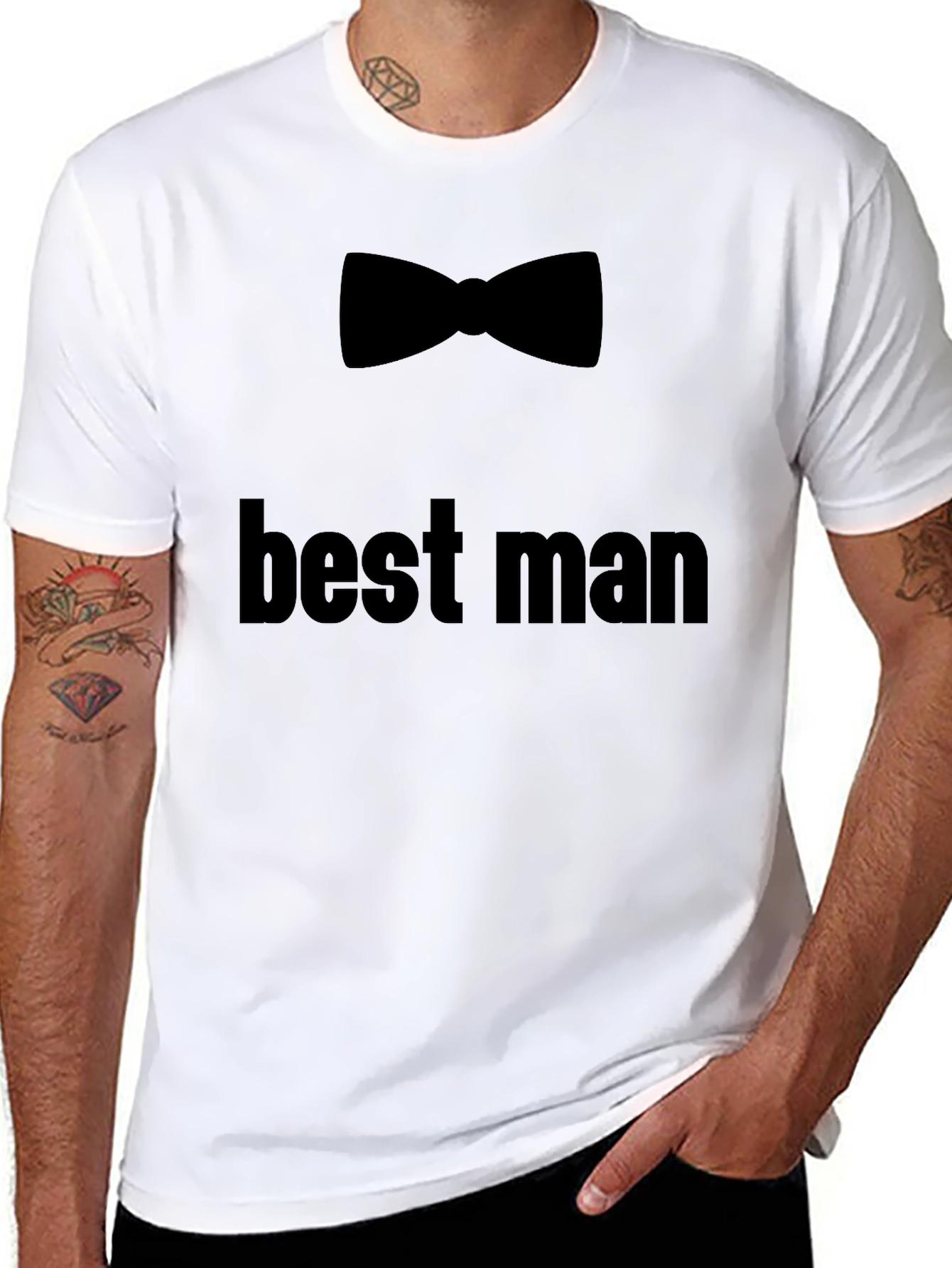 Best Man Bow Tie T-Shirt