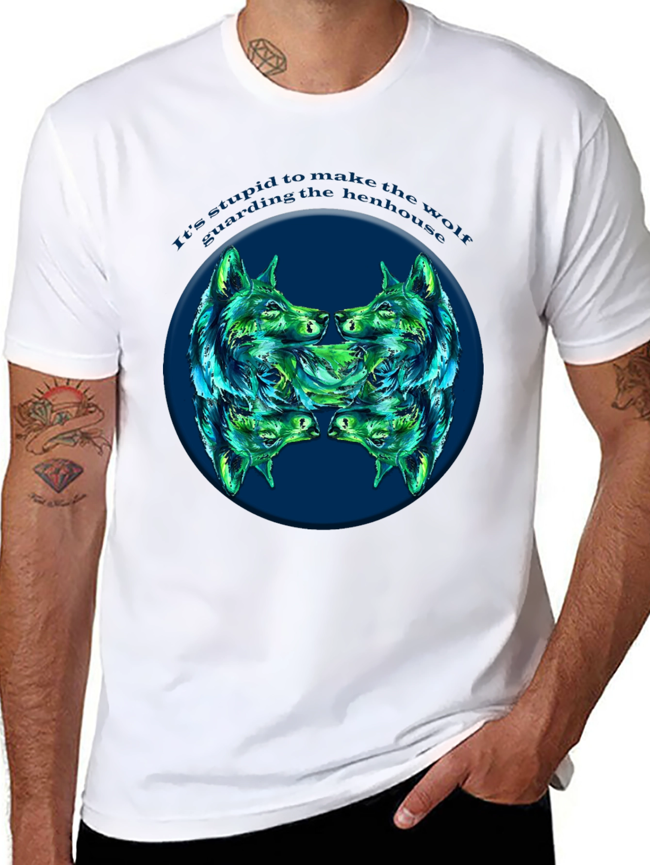 Wolf Henhouse Graphic Tee - Mens Black T-Shirt