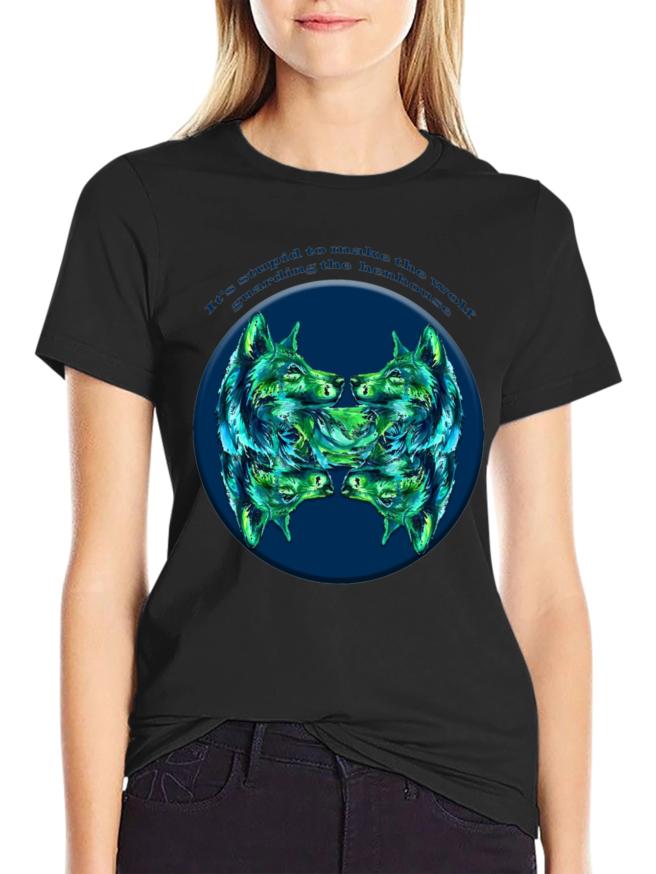 Wolf Henhouse Graphic Tee - Mens Black T-Shirt