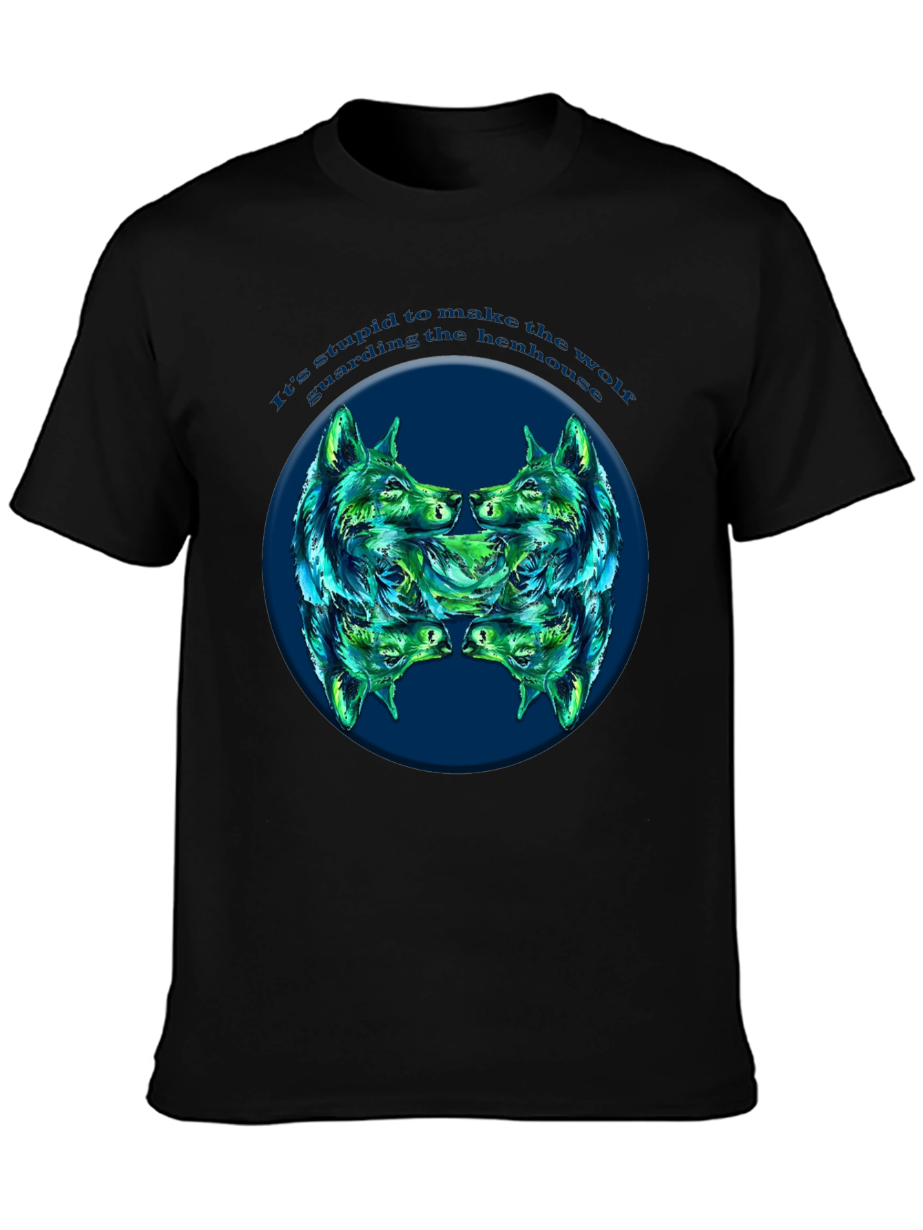Wolf Henhouse Graphic Tee - Mens Black T-Shirt