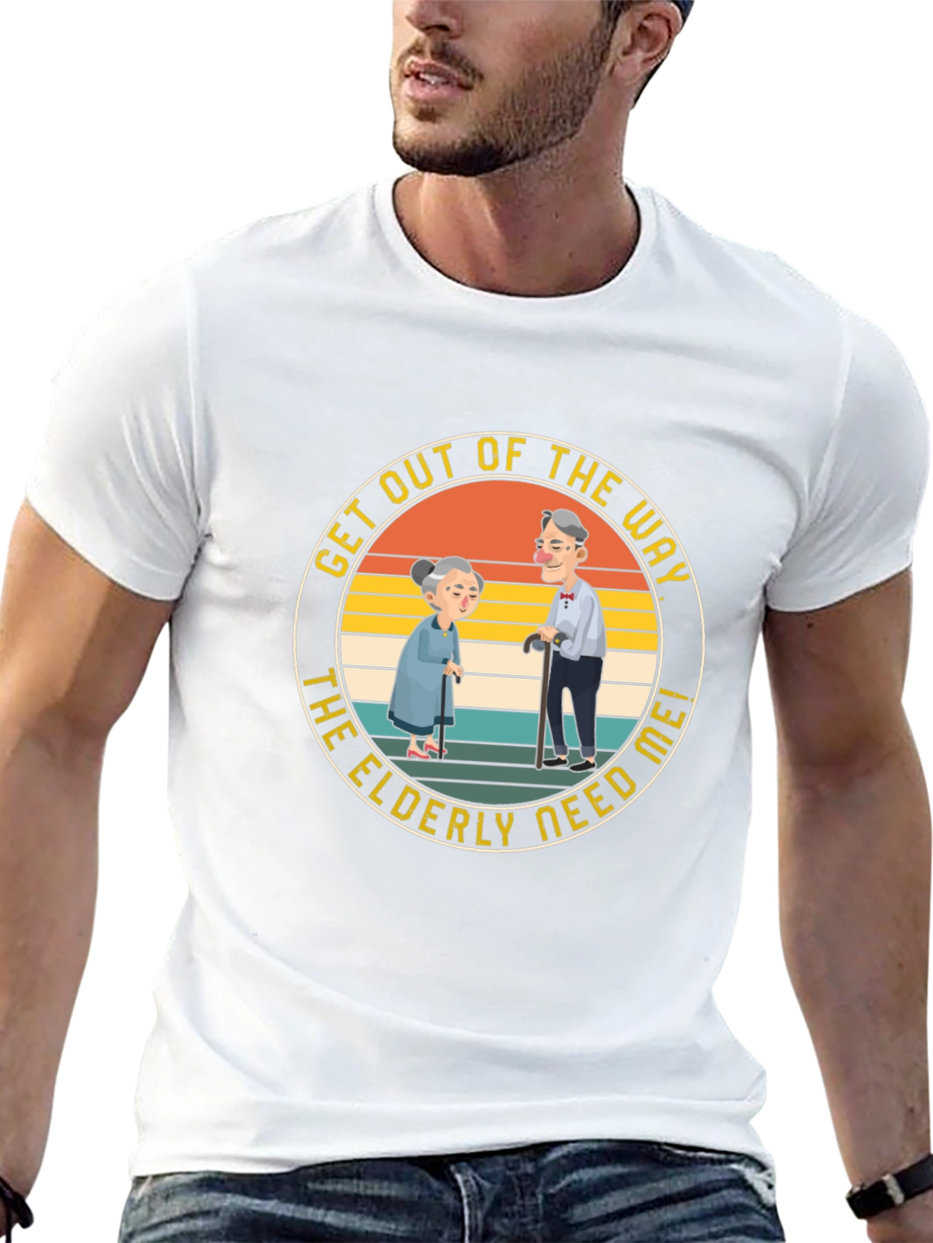 Funny Elderly Graphic T-Shirt