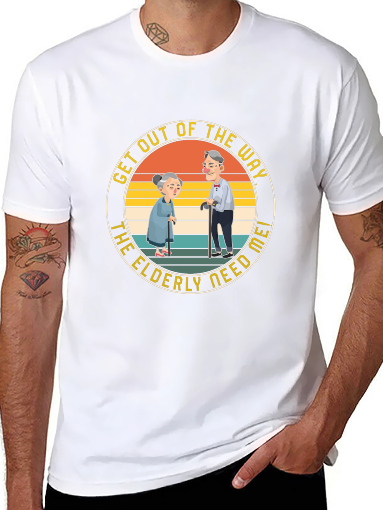 Funny Elderly Graphic T-Shirt