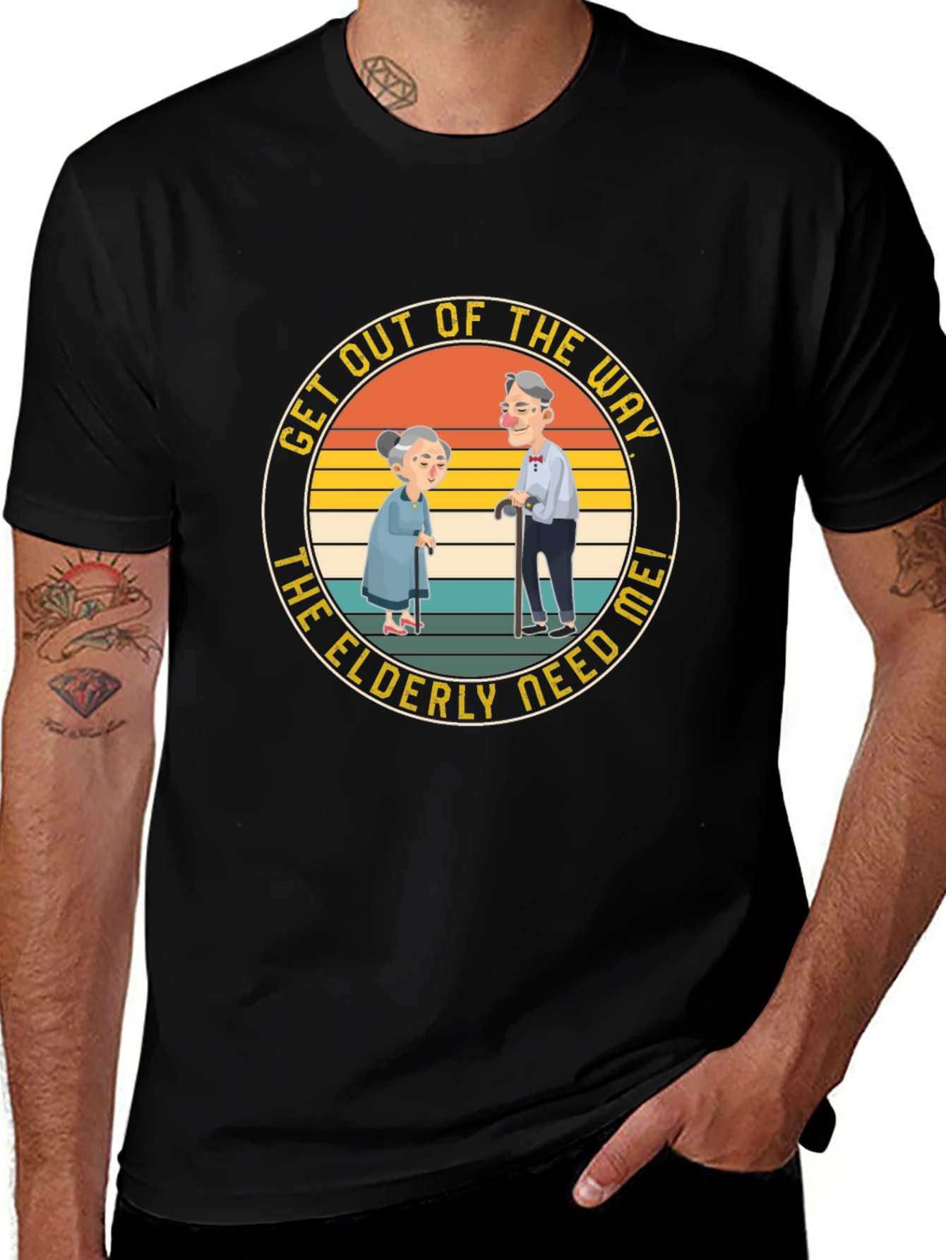 Funny Elderly Graphic T-Shirt