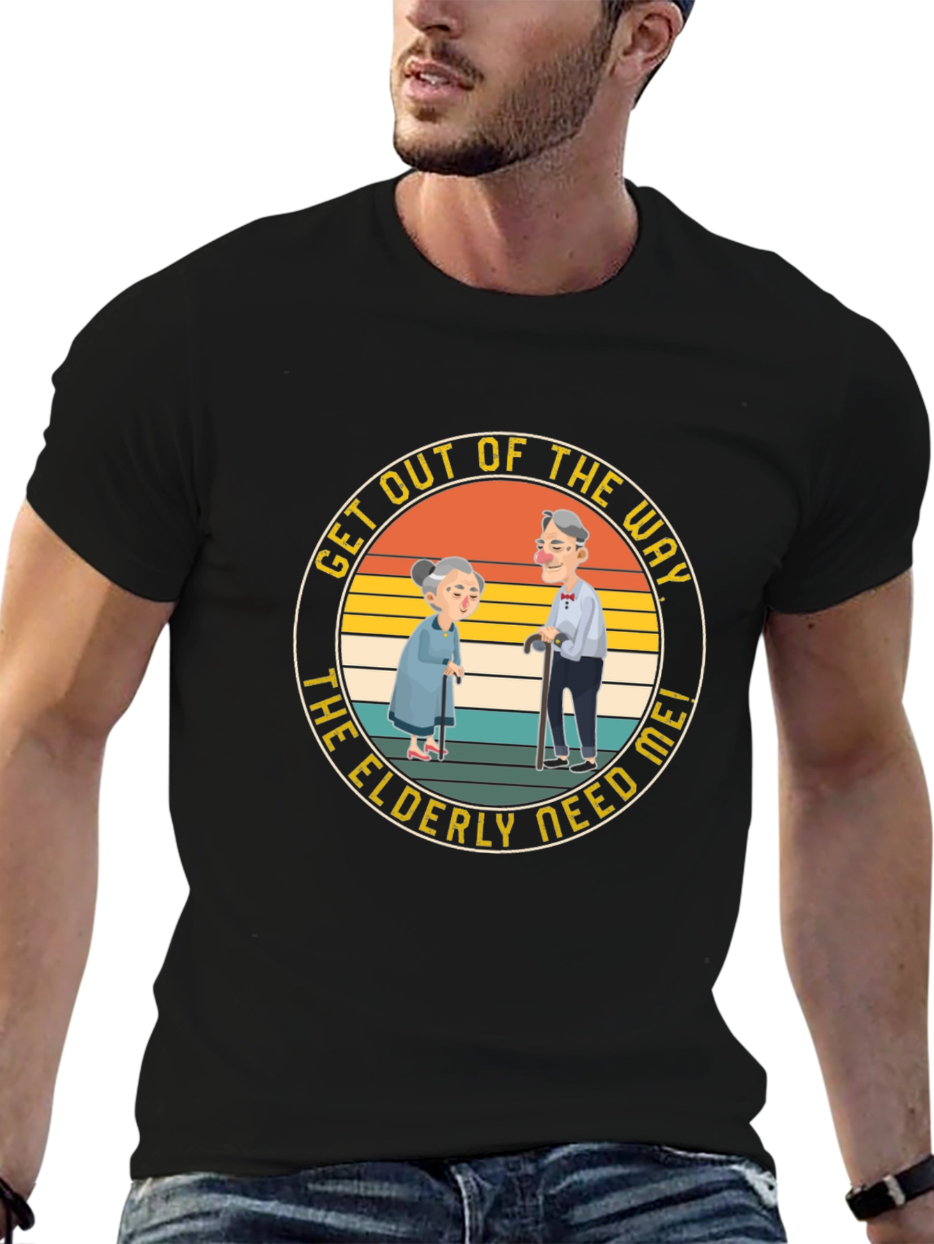 Funny Elderly Graphic T-Shirt