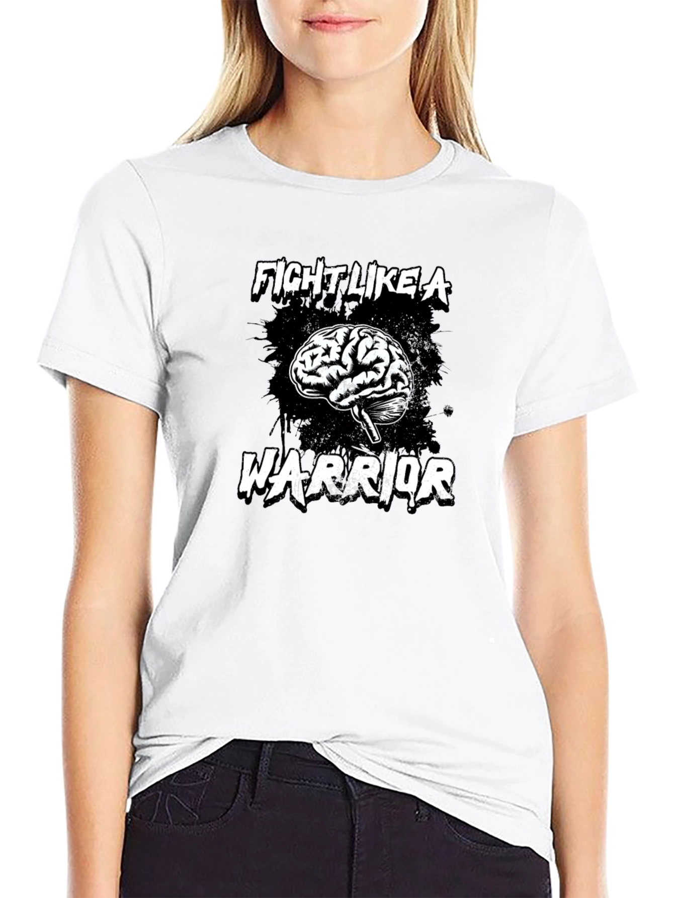 Fight Like A Warrior Brain T-Shirt