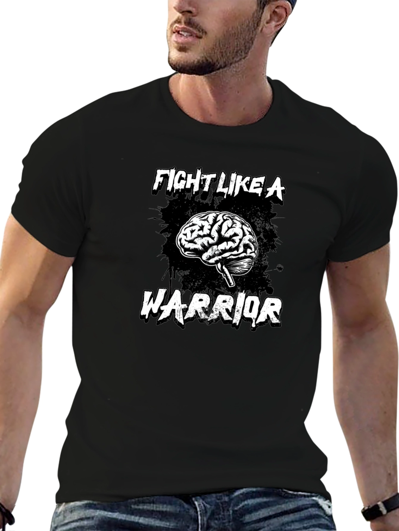 Fight Like A Warrior Brain T-Shirt