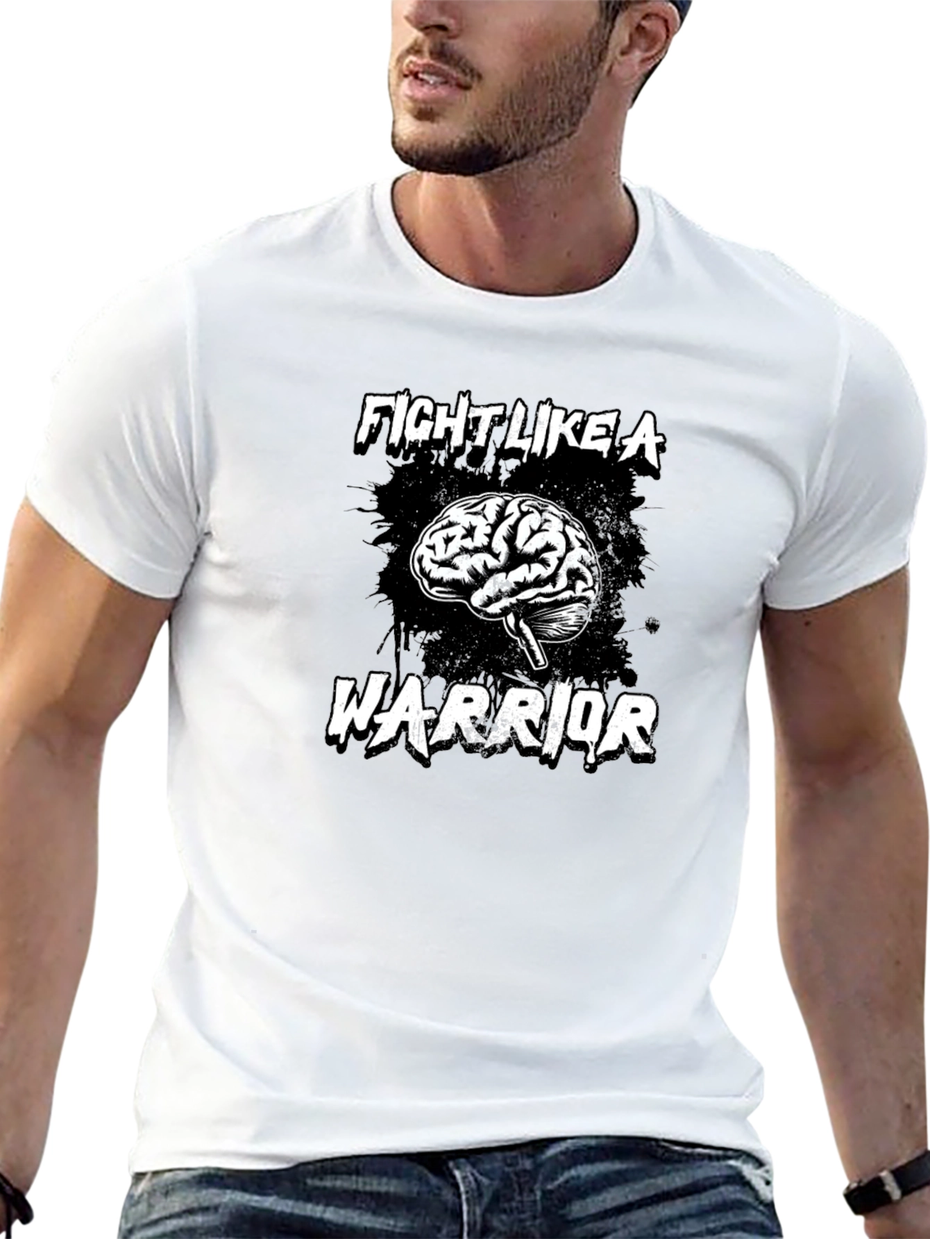 Fight Like A Warrior Brain T-Shirt