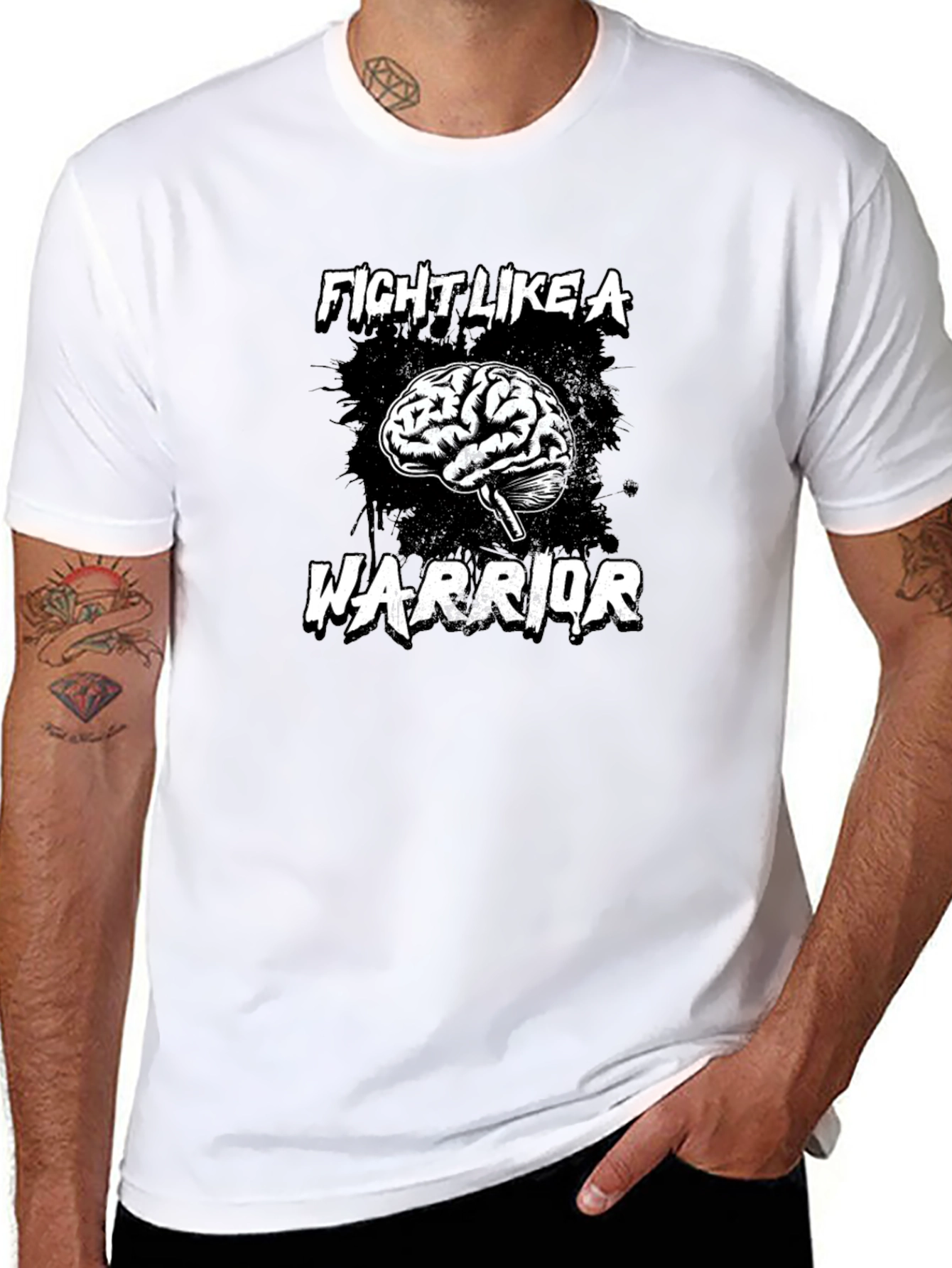 Fight Like A Warrior Brain T-Shirt