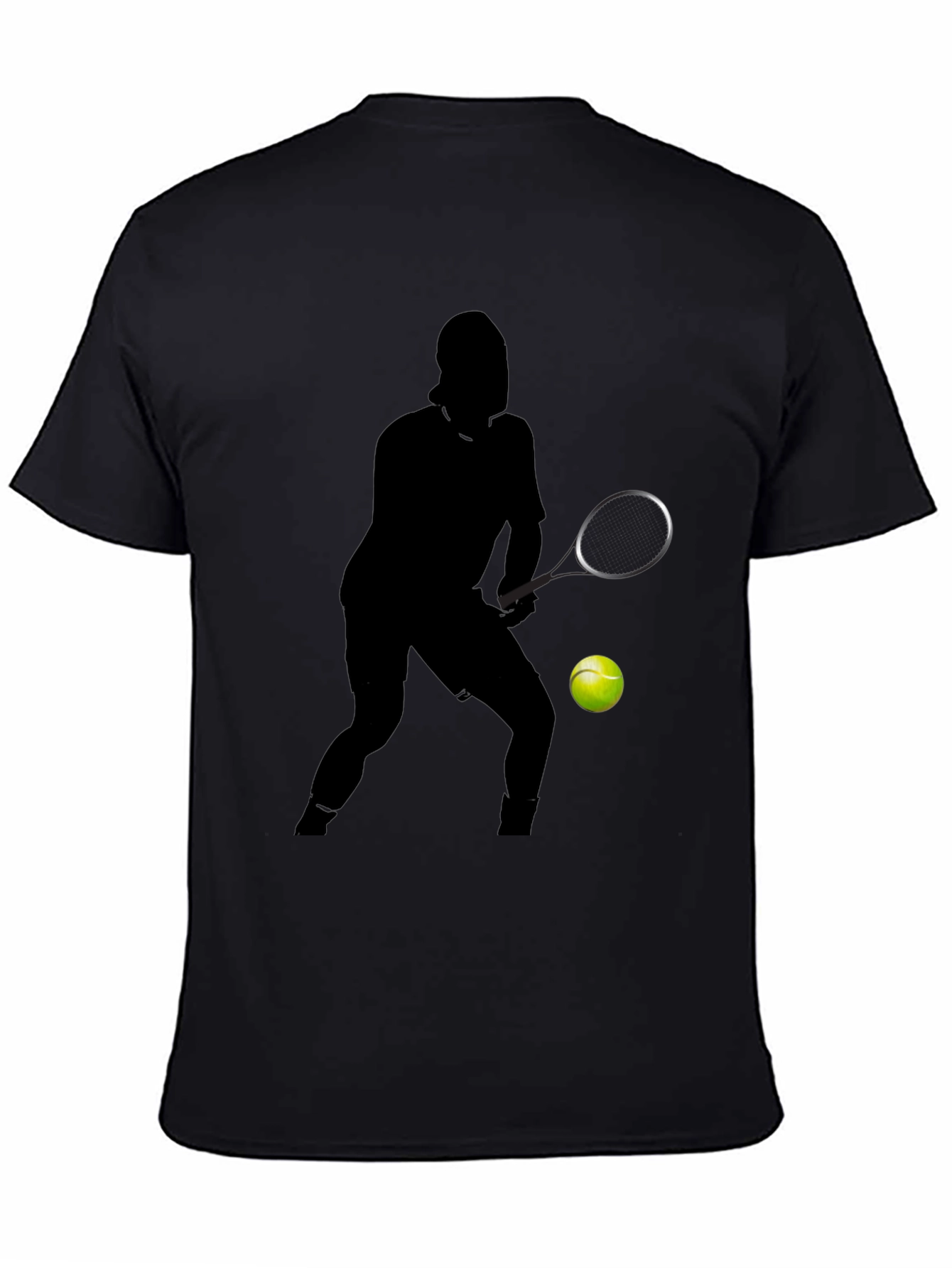 Tennis Player Silhouette Graphic T-Shirt