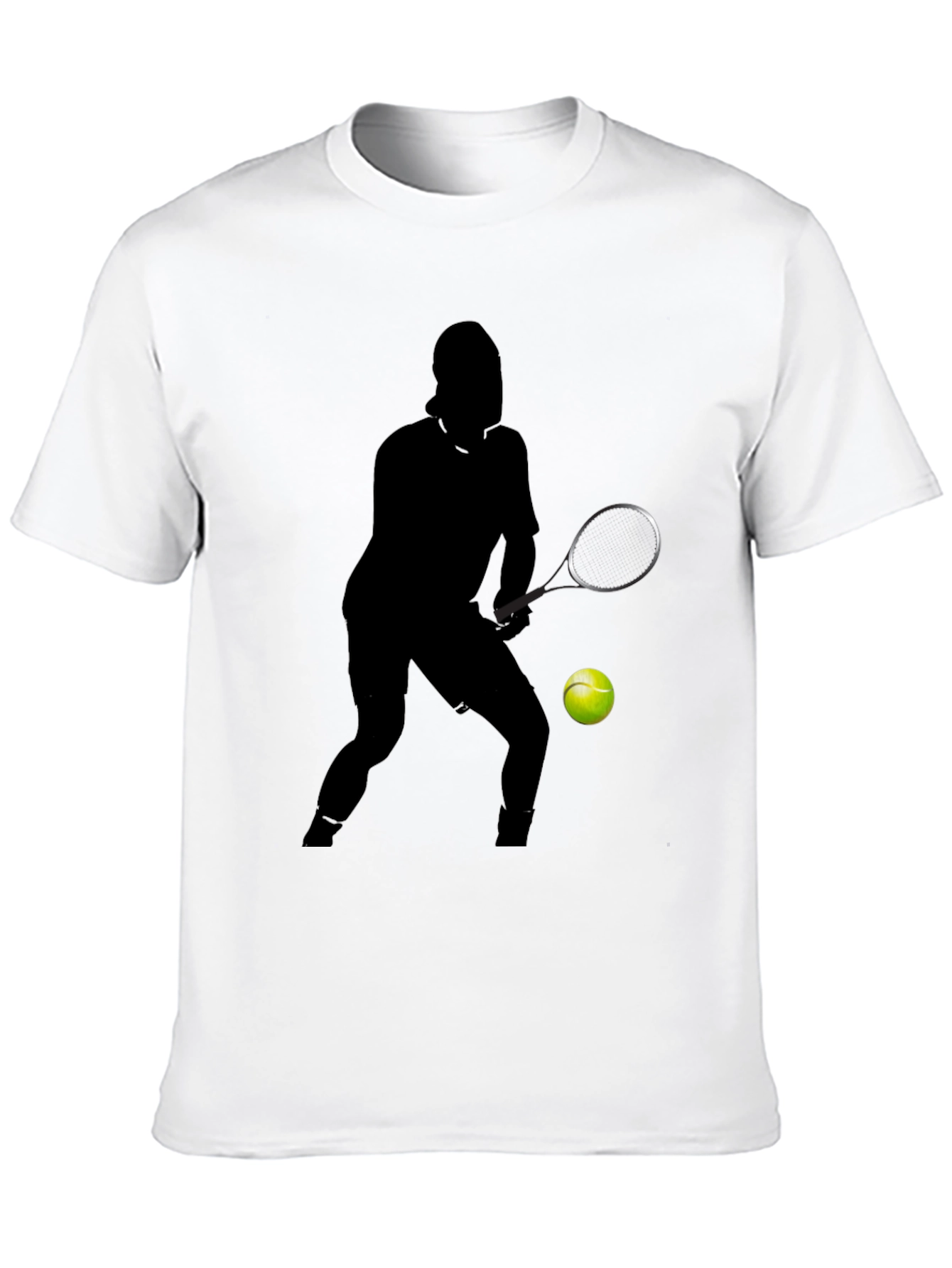 Tennis Player Silhouette Graphic T-Shirt