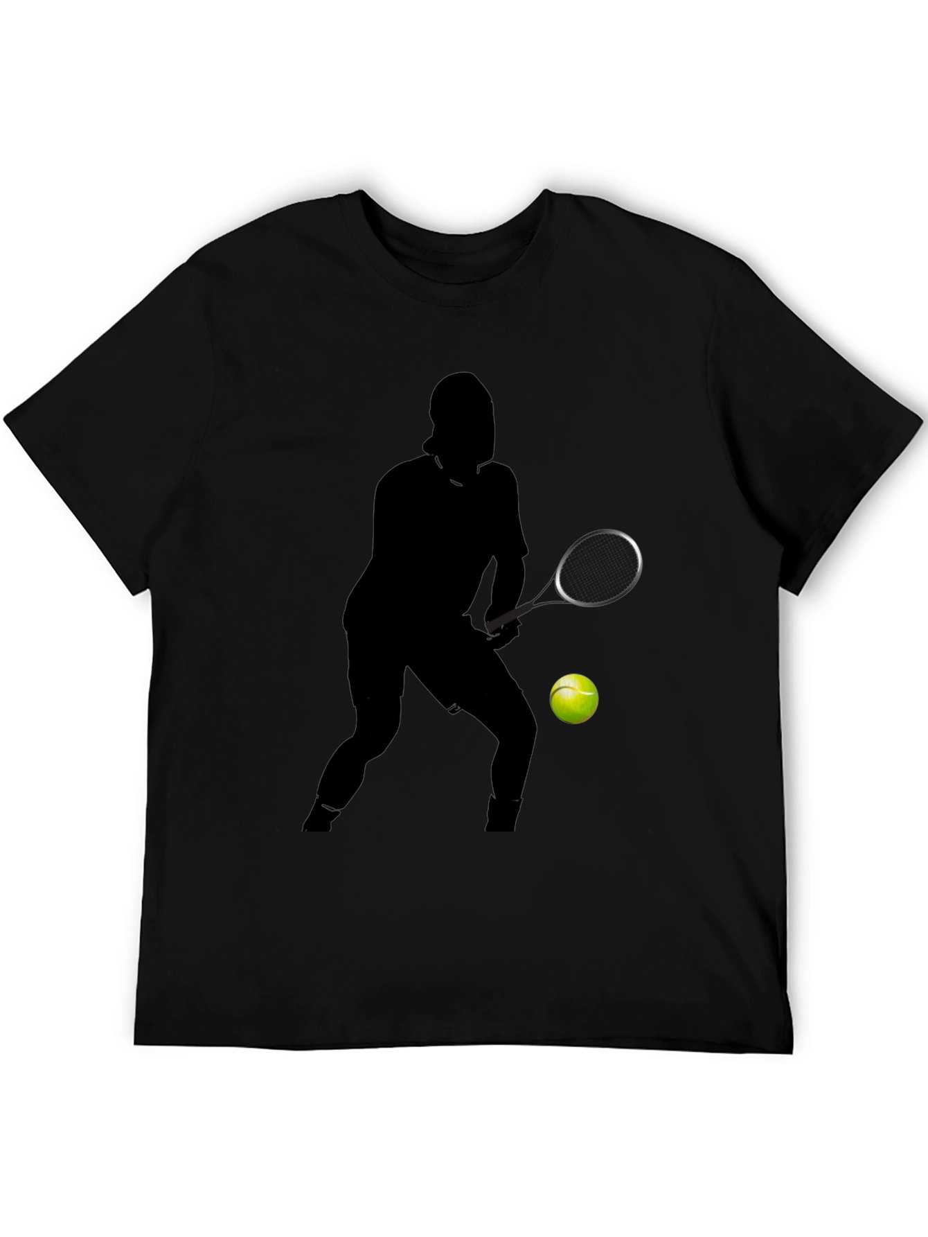 Tennis Player Silhouette Graphic T-Shirt