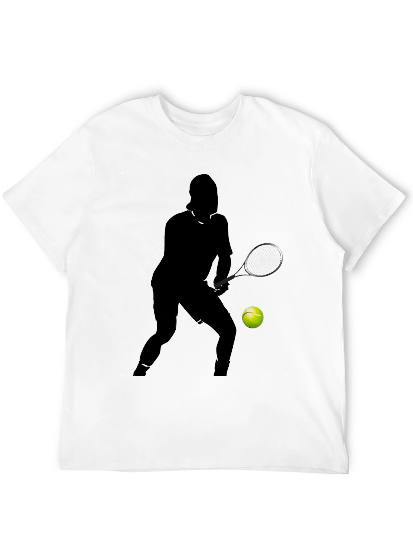 Tennis Player Silhouette Graphic T-Shirt