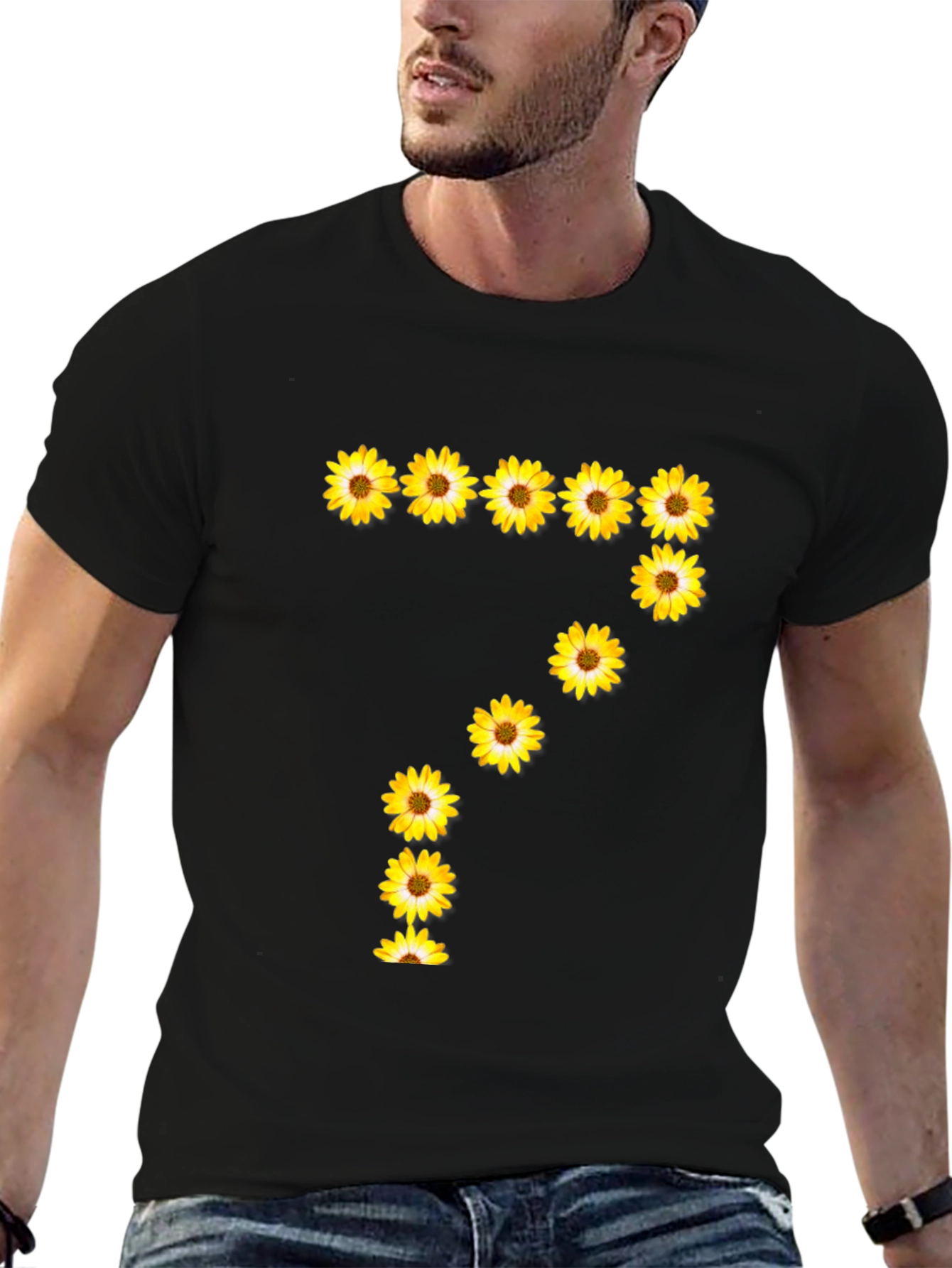 Sunflower Number 7 Black T-Shirt