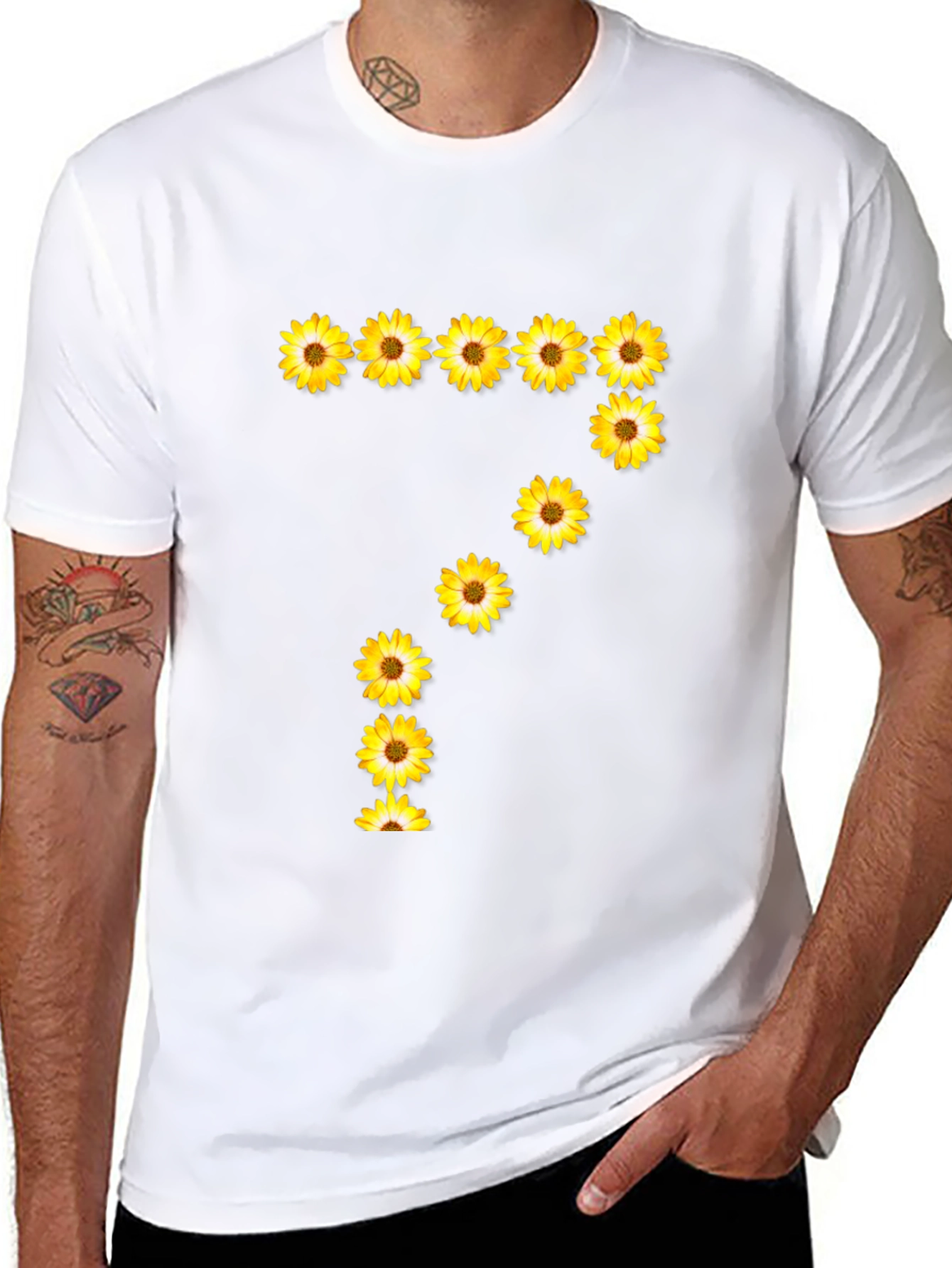 Sunflower Number 7 Black T-Shirt