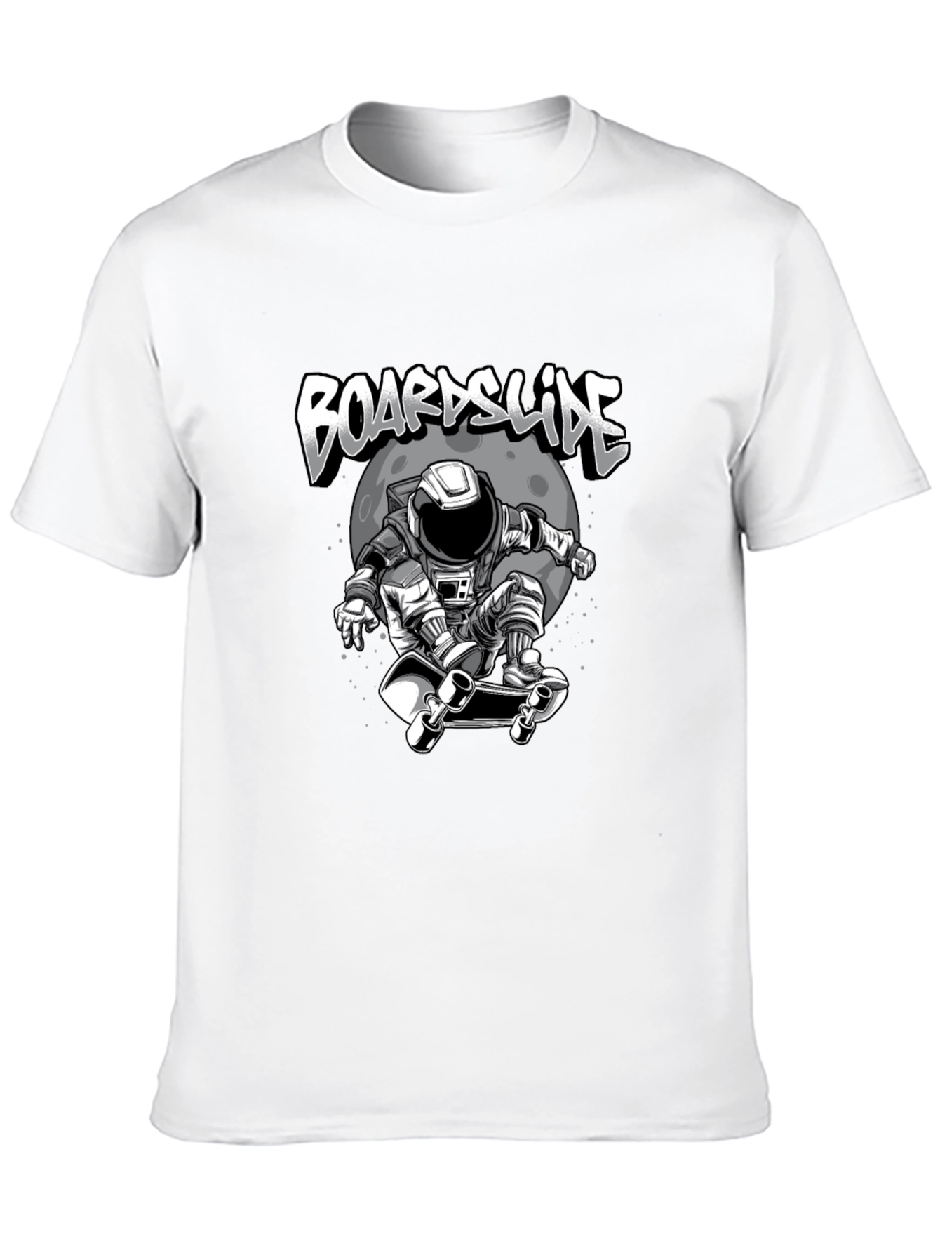 Astronaut Skateboarder Black T-Shirt