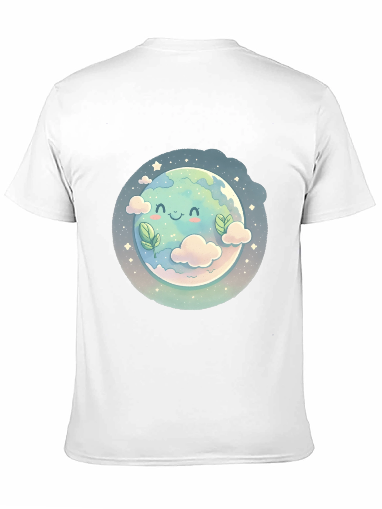 Cute Earth Cartoon Graphic T-Shirt