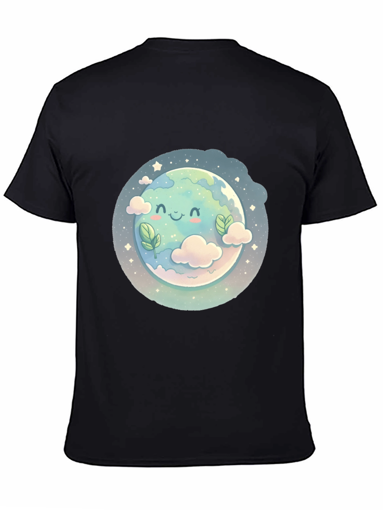 Cute Earth Cartoon Graphic T-Shirt