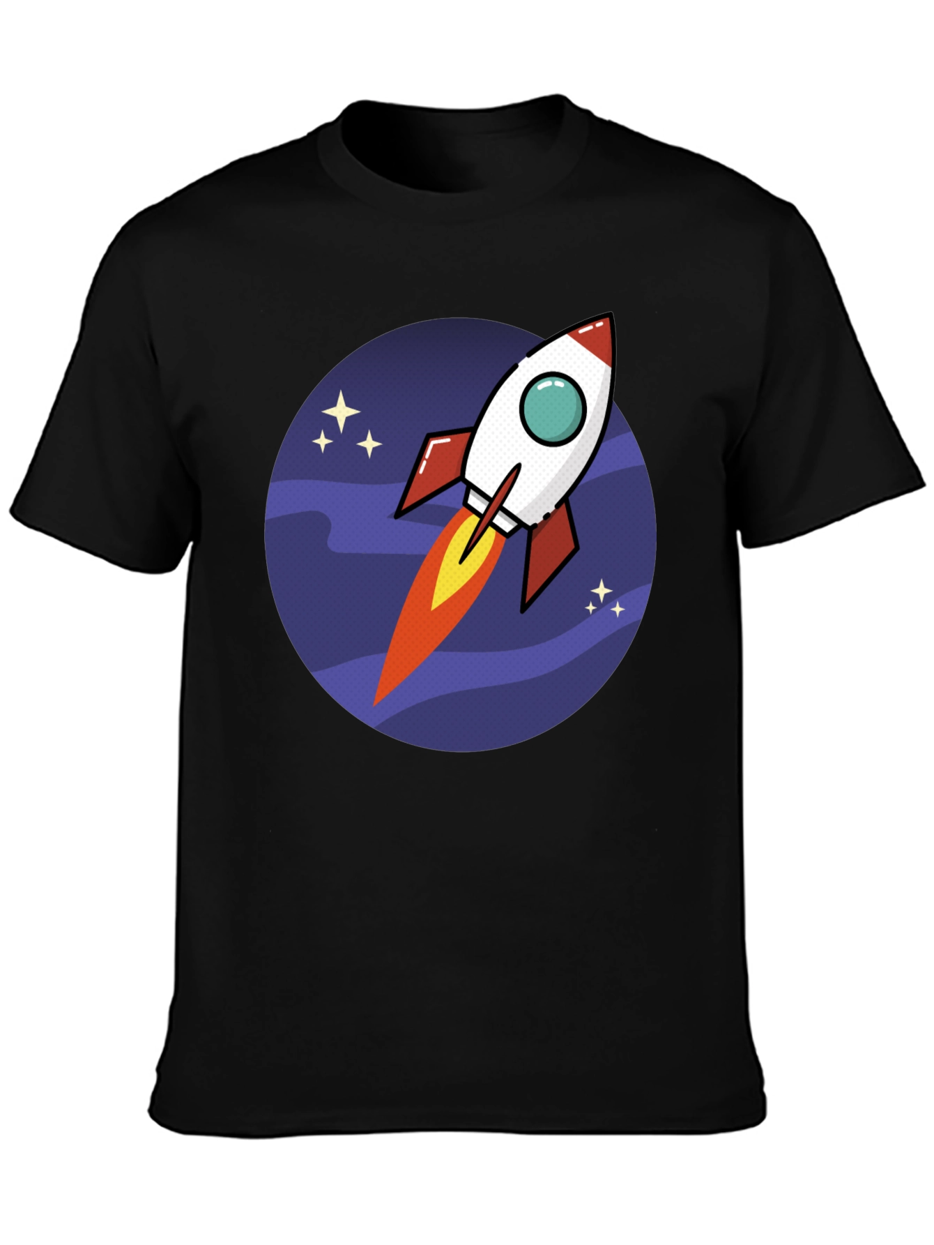 Rocket in Space T-Shirt - Fun Design