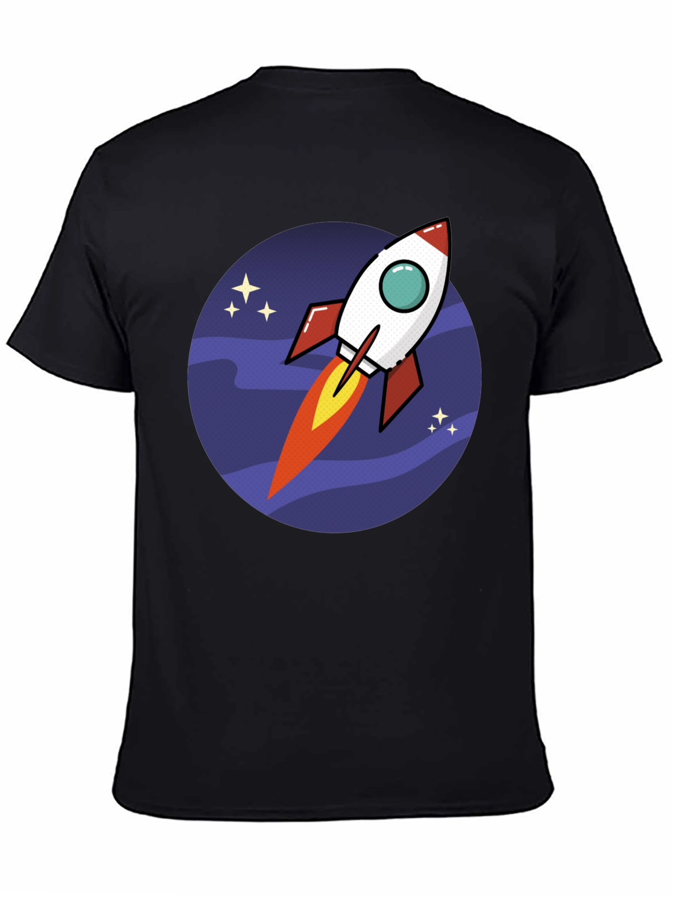 Rocket in Space T-Shirt - Fun Design