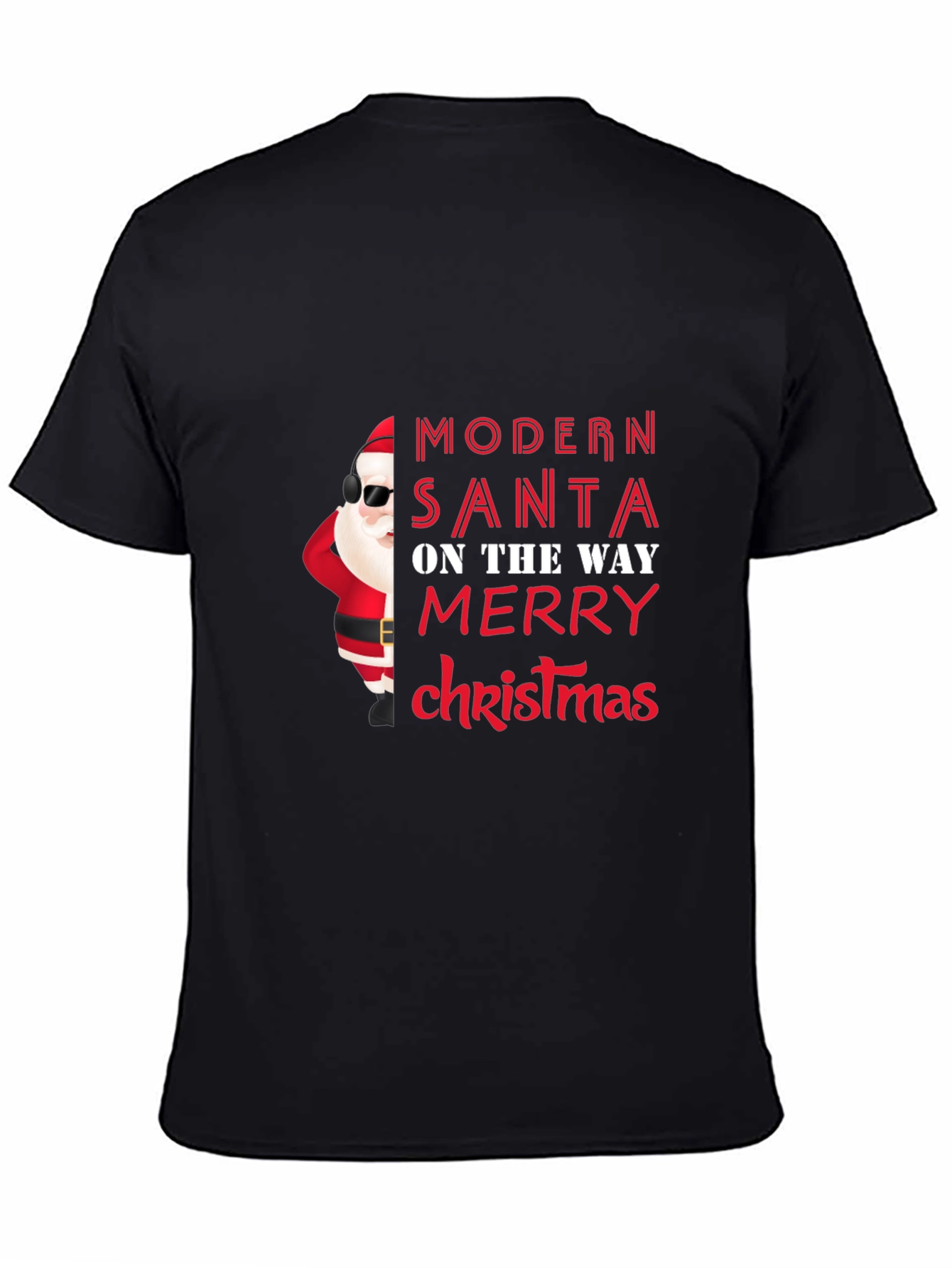 Modern Santa Christmas T-Shirt - Festive Holiday Tee