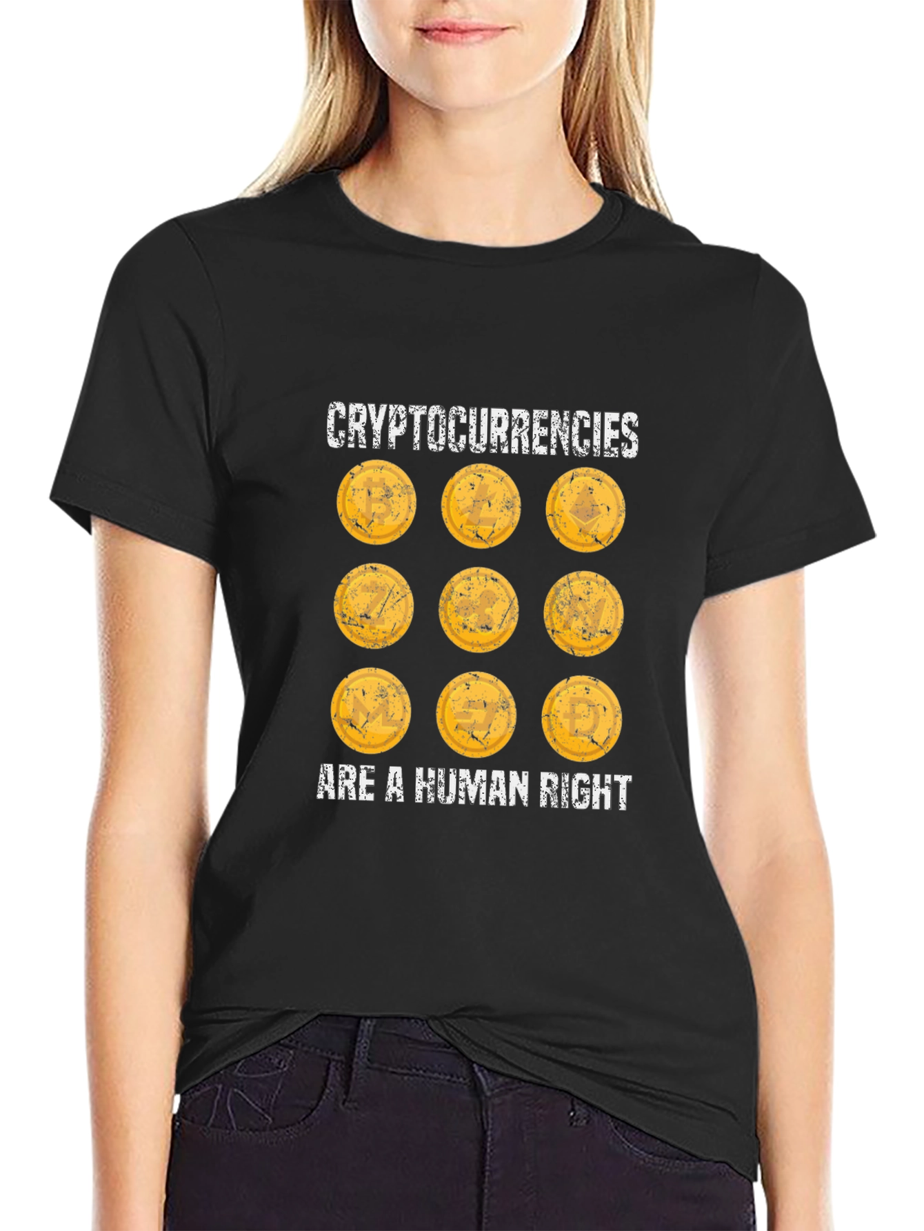 Cryptocurrencies Human Right Tee - Black