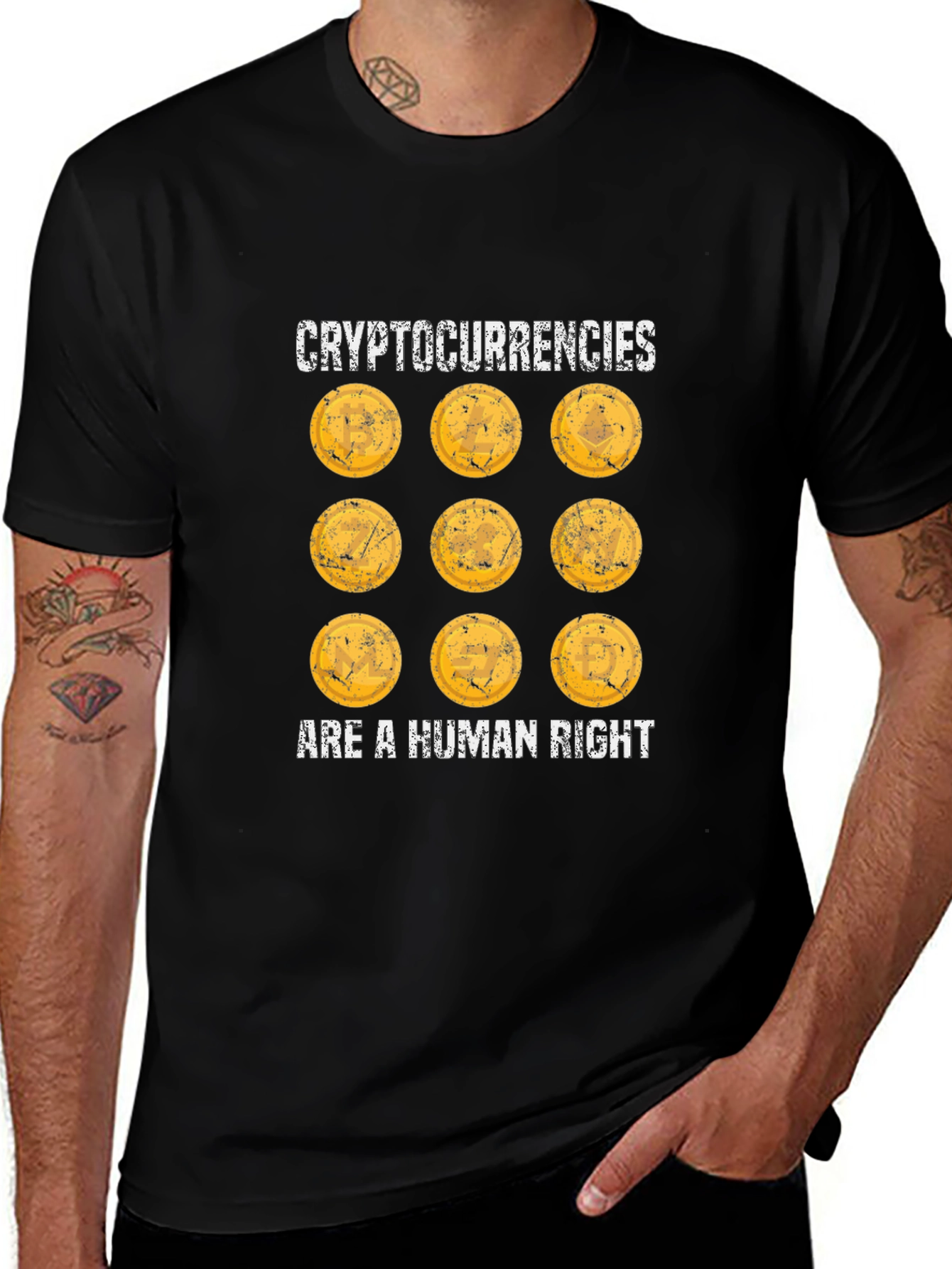 Cryptocurrencies Human Right Tee - Black