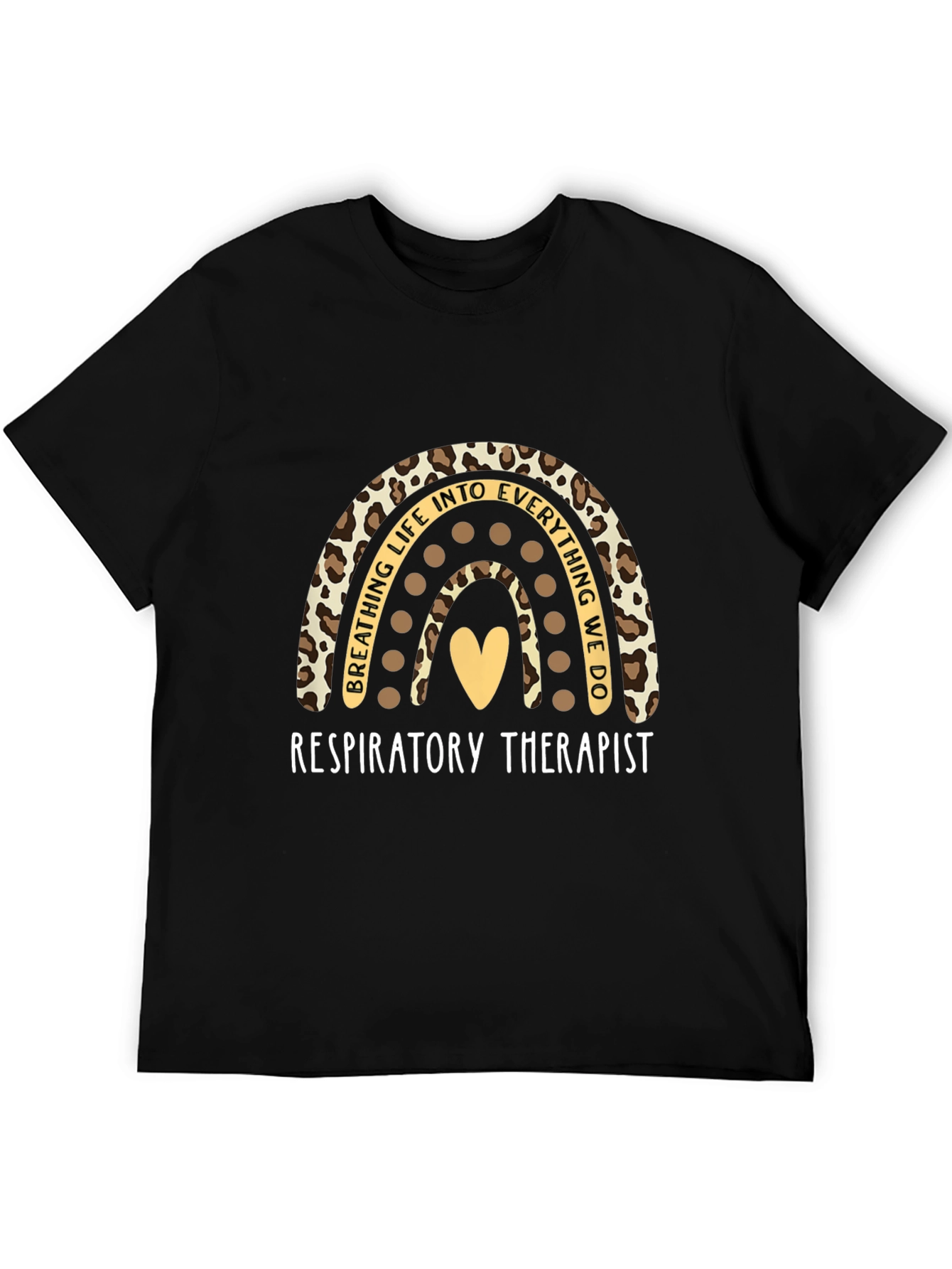 Respiratory Therapist Leopard Rainbow T-Shirt