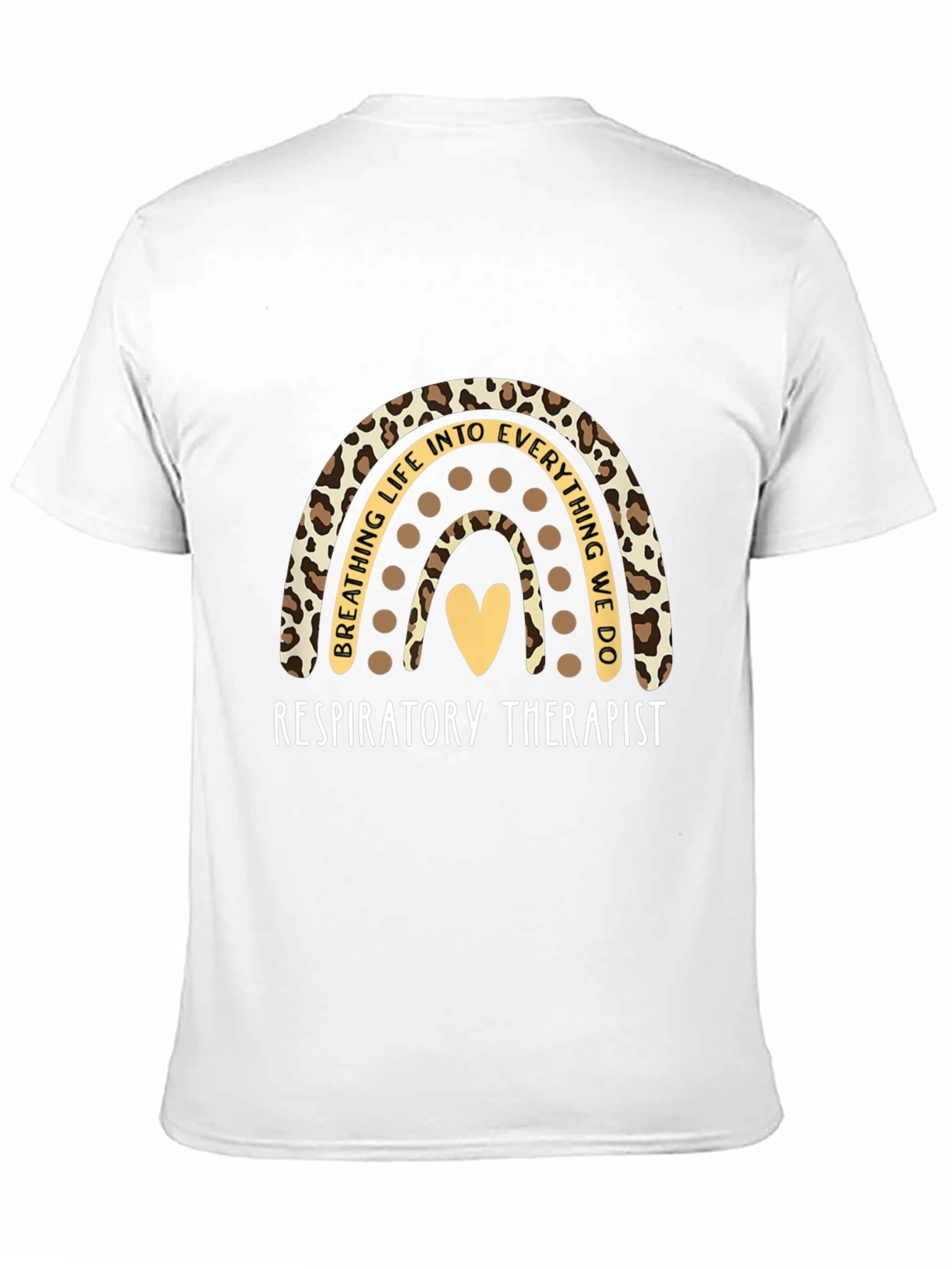 Respiratory Therapist Leopard Rainbow T-Shirt