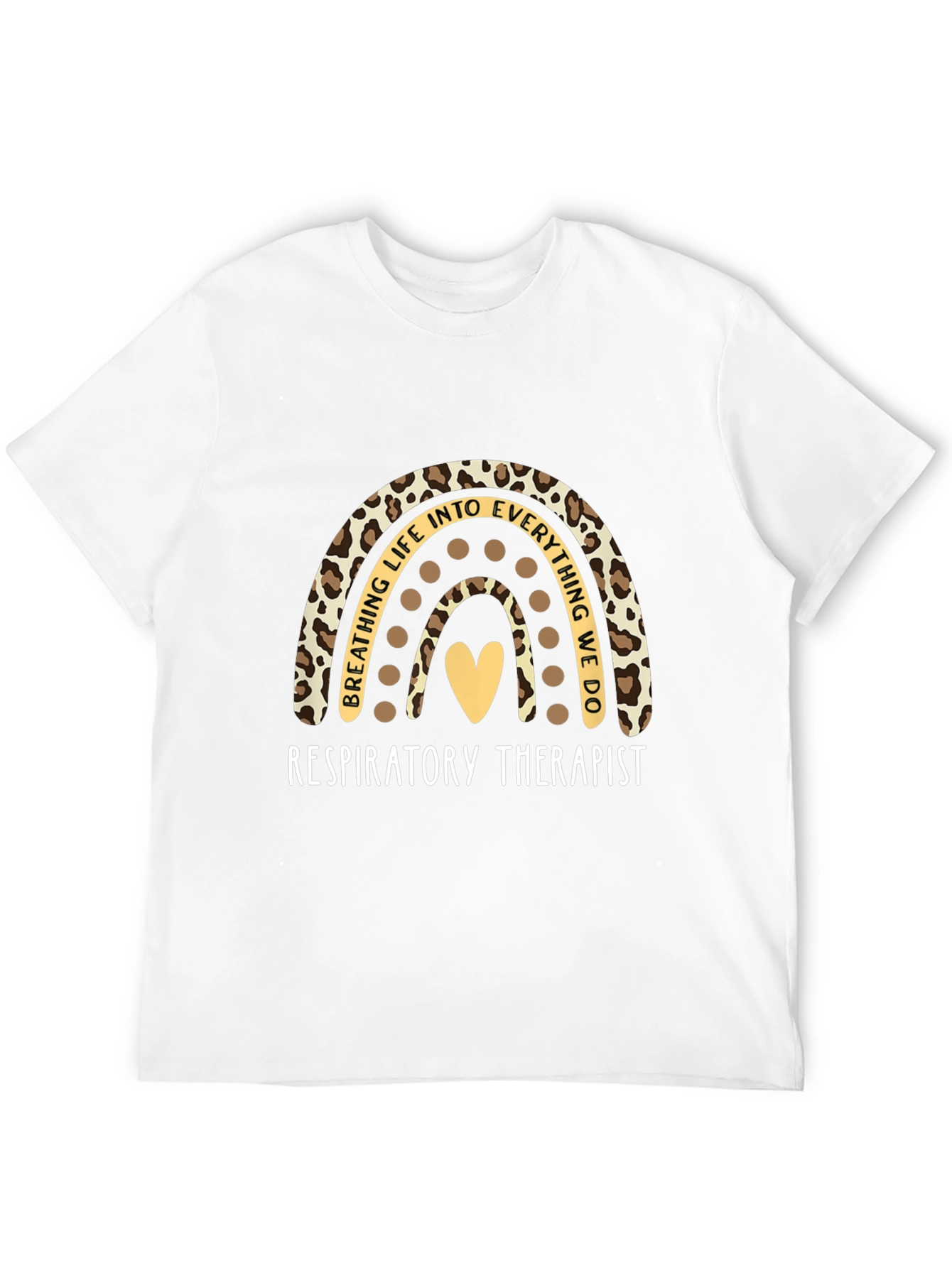 Respiratory Therapist Leopard Rainbow T-Shirt