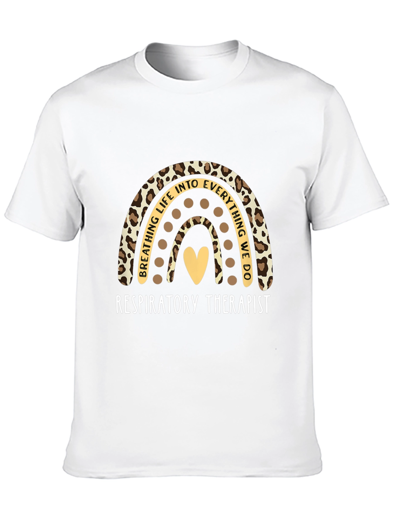 Respiratory Therapist Leopard Rainbow T-Shirt