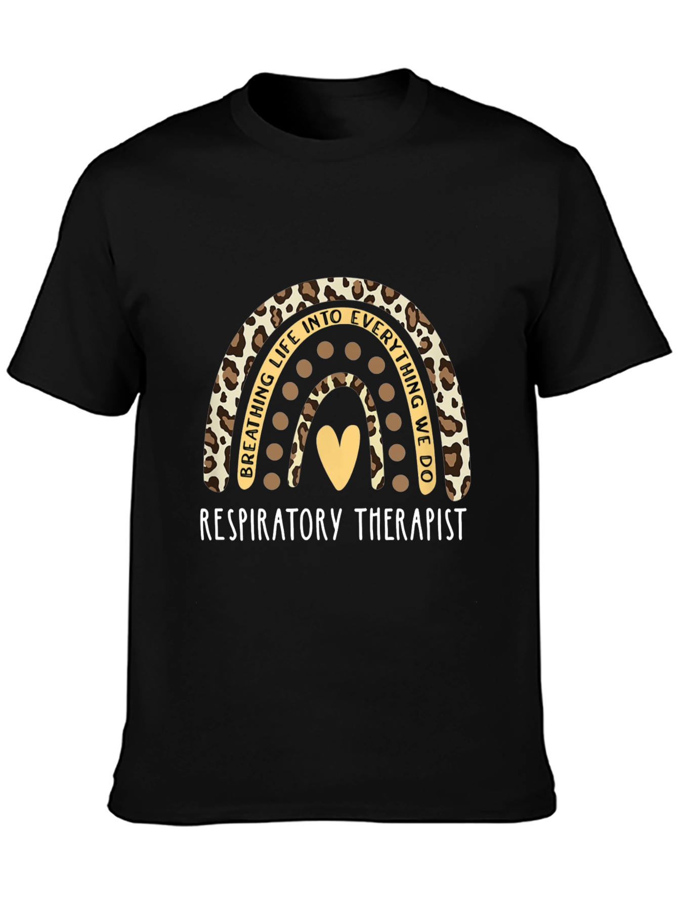 Respiratory Therapist Leopard Rainbow T-Shirt