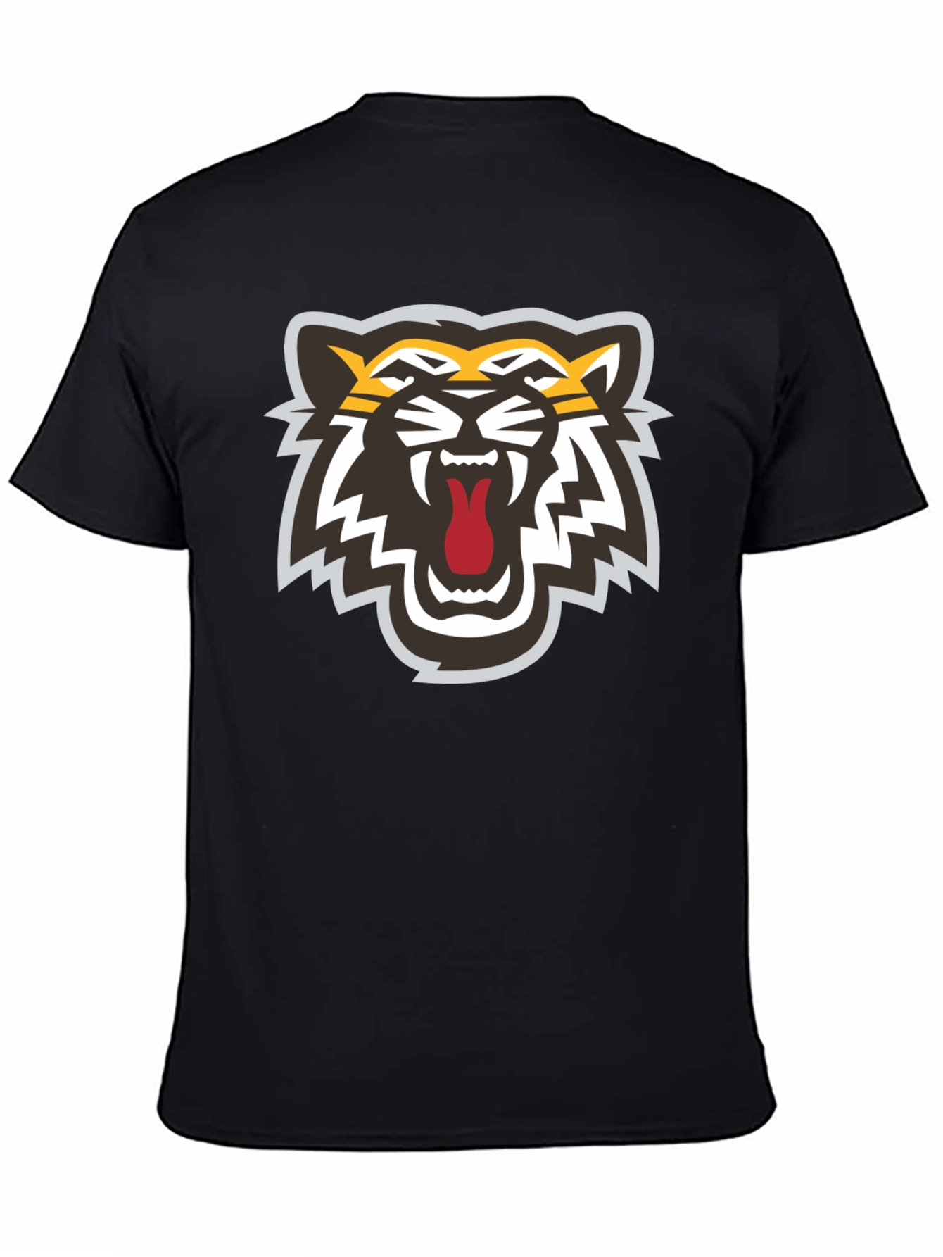 Bold Tiger Graphic Black T-Shirt