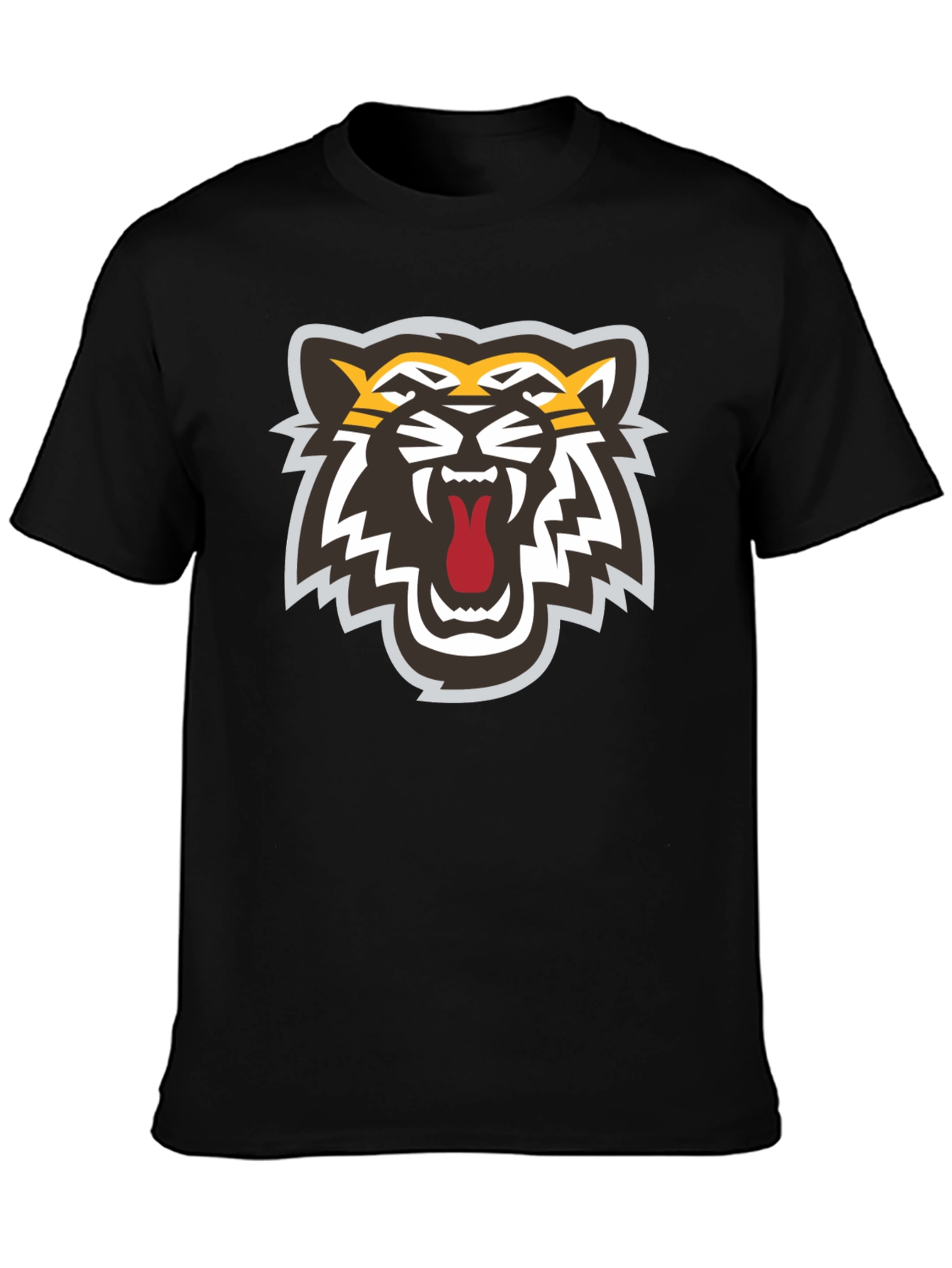 Bold Tiger Graphic Black T-Shirt